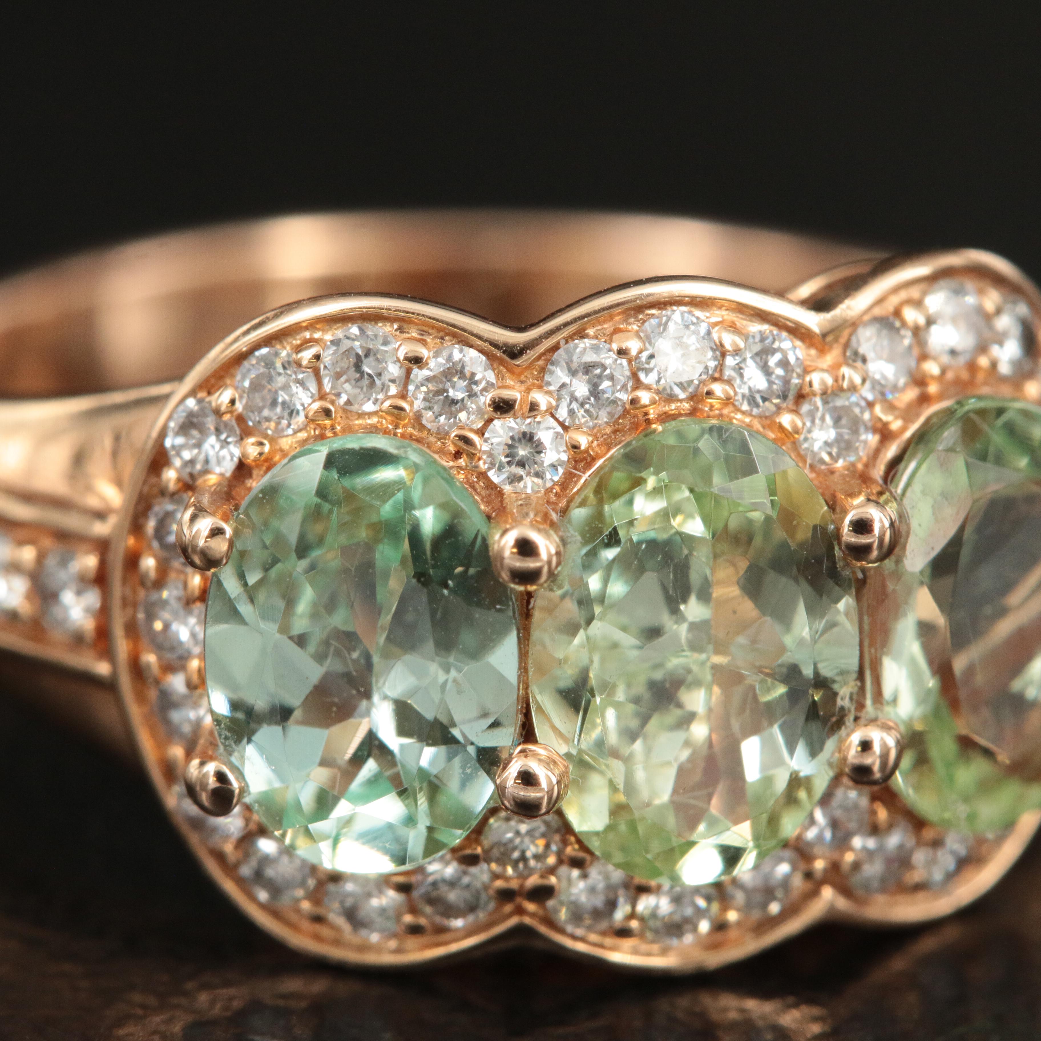 Chromia 18K Rose Gold Grossularite Garnet and 0.41 CTW Diamond Ring