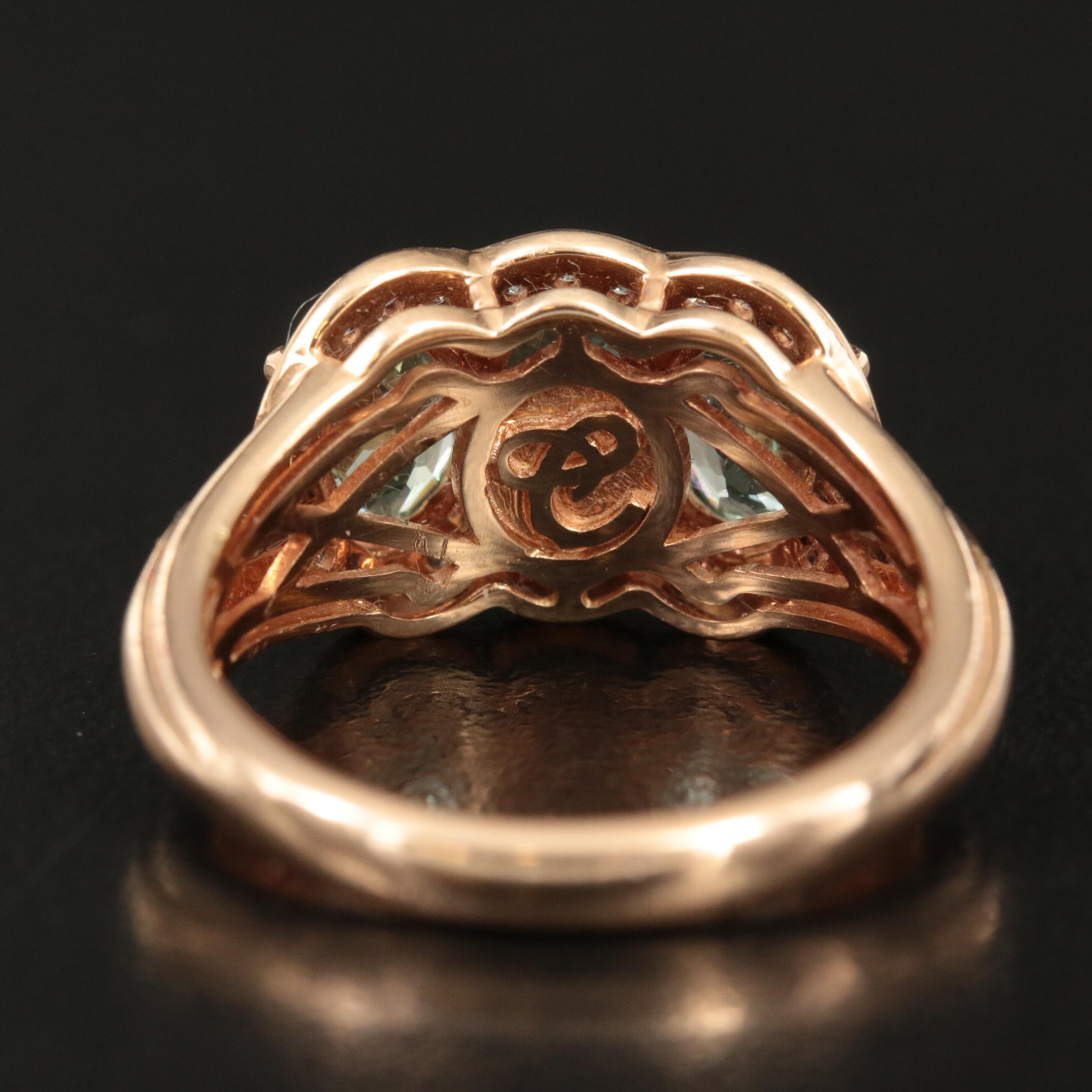 Chromia 18K Rose Gold Grossularite Garnet and 0.41 CTW Diamond Ring