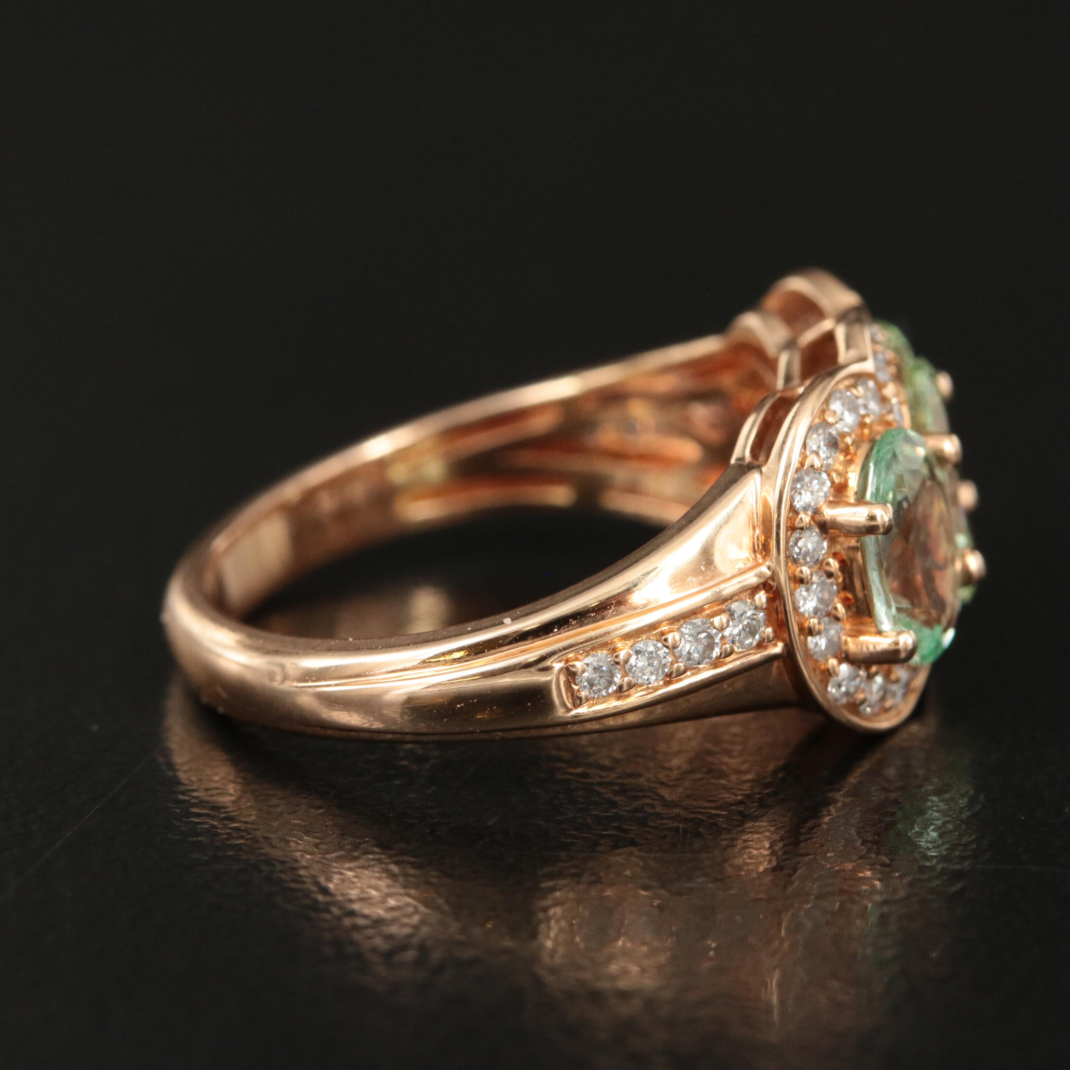 Chromia 18K Rose Gold Grossularite Garnet and 0.41 CTW Diamond Ring