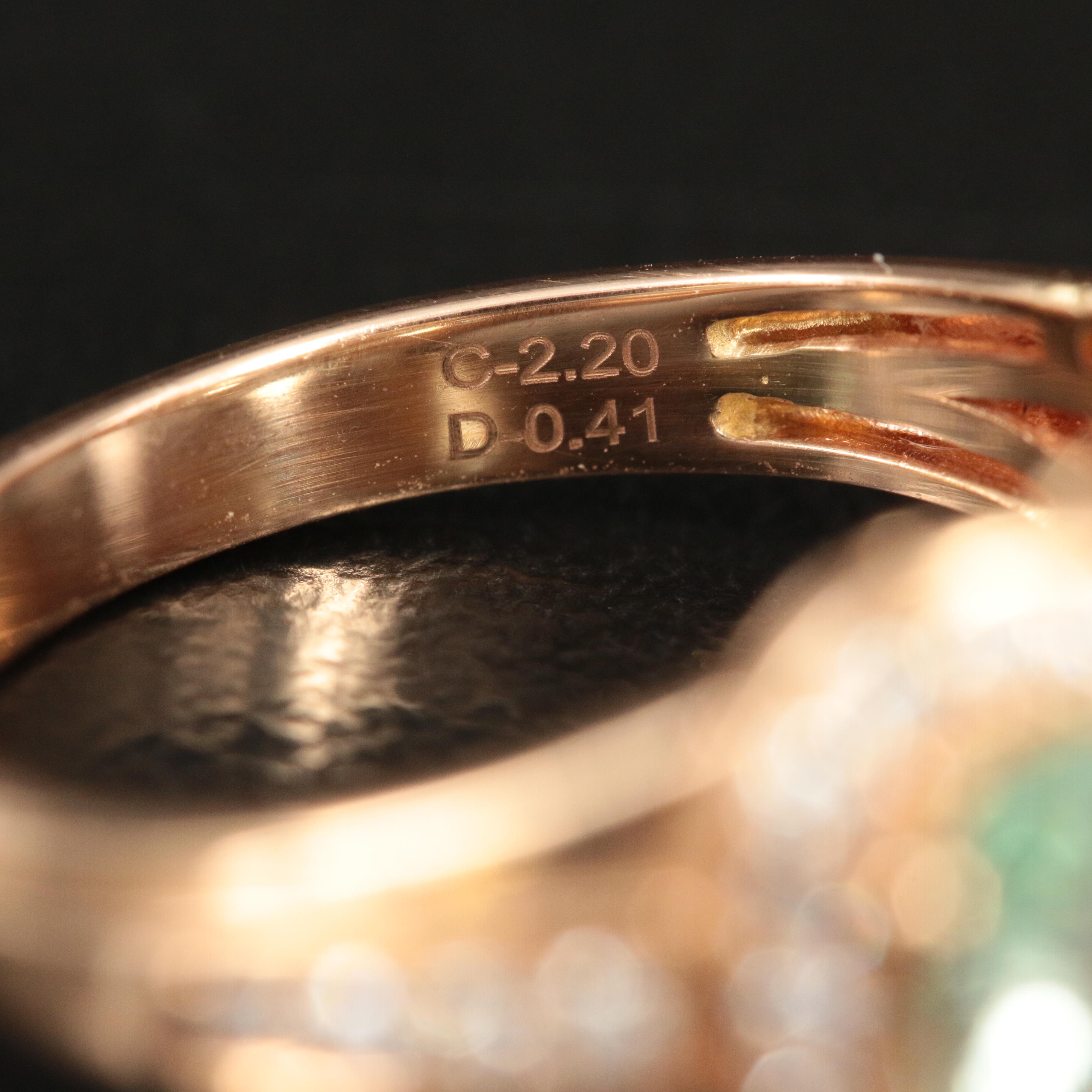 Chromia 18K Rose Gold Grossularite Garnet and 0.41 CTW Diamond Ring