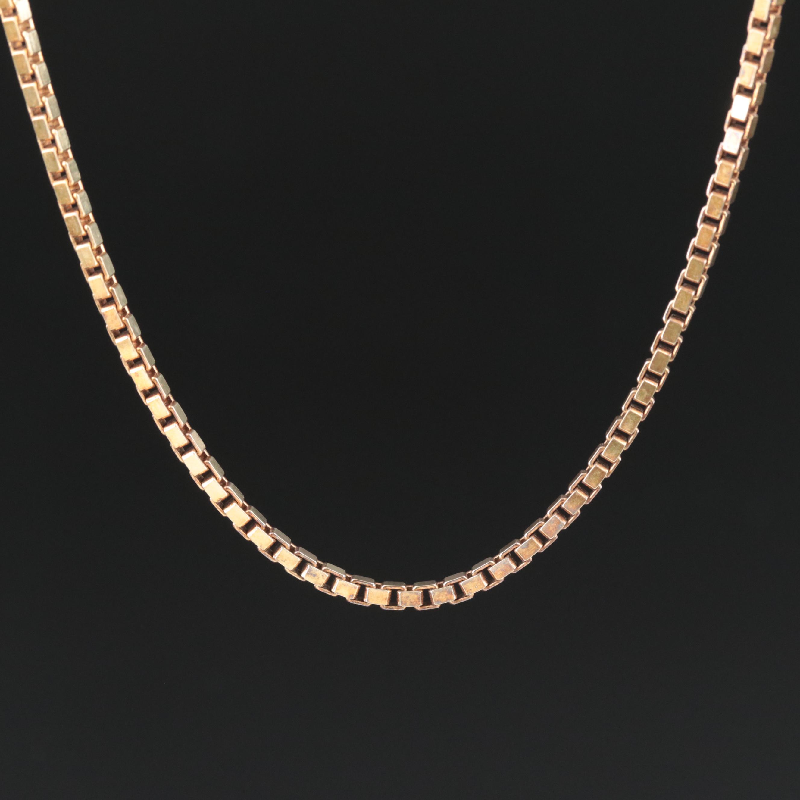 Italian 14K Box Chain Necklace