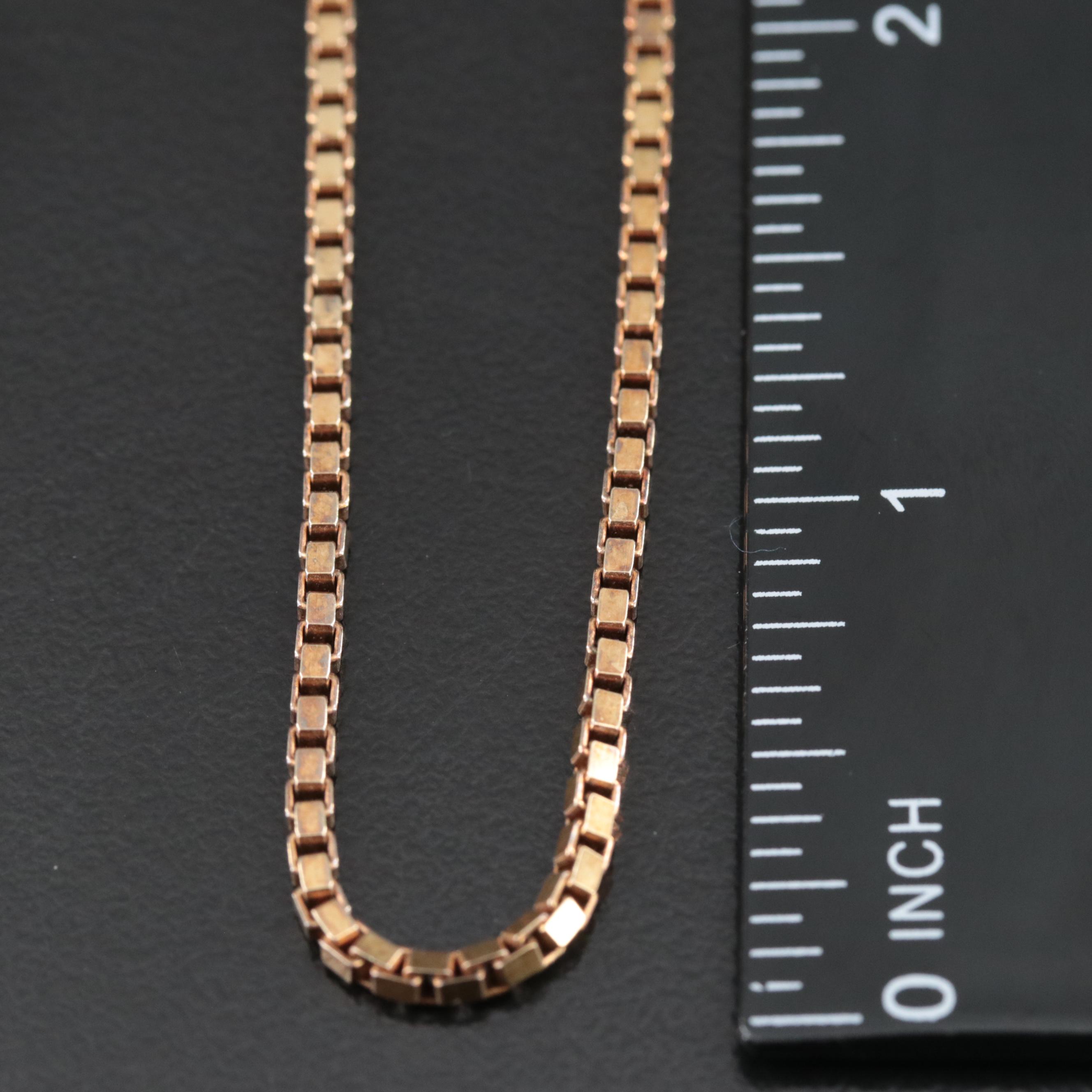 Italian 14K Box Chain Necklace