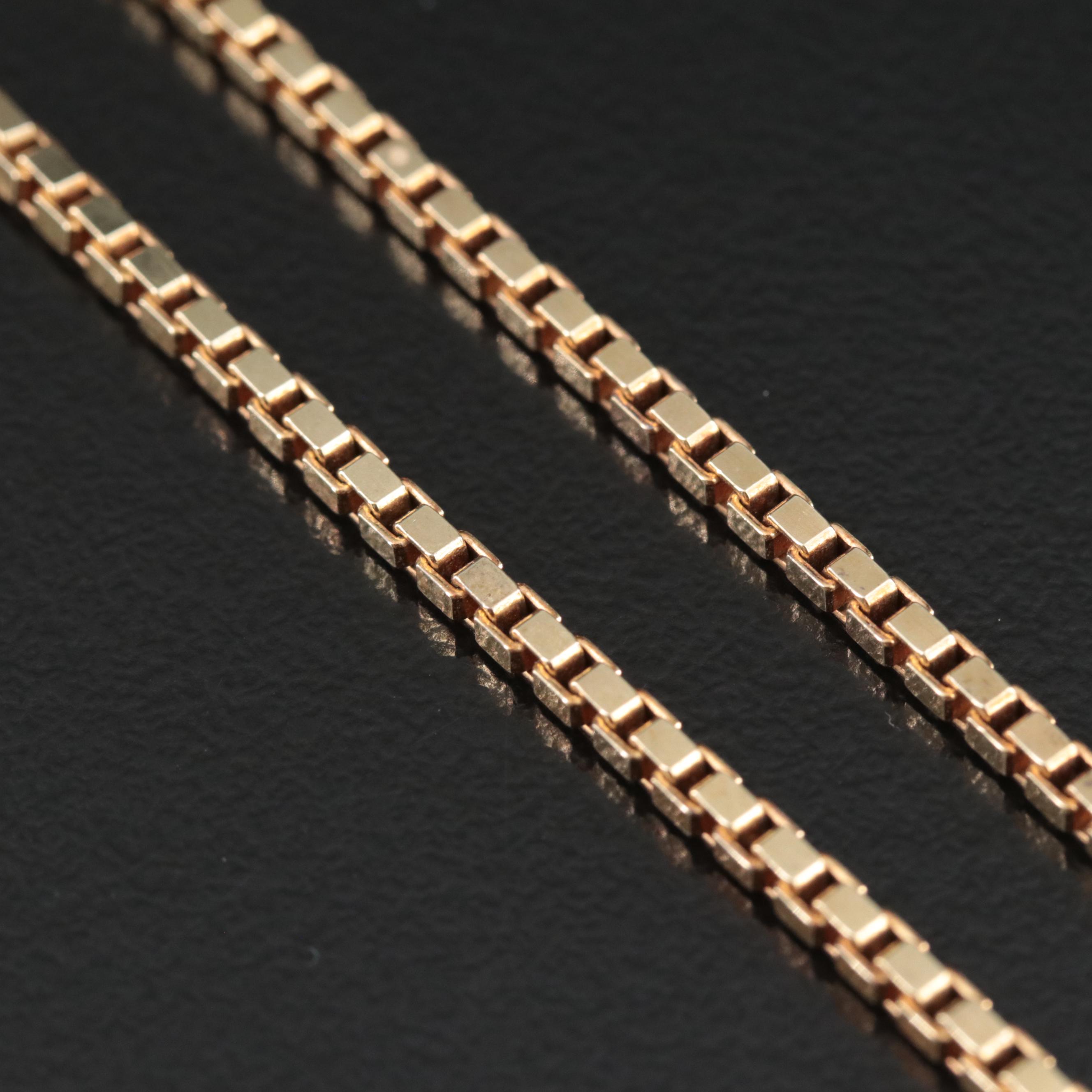 Italian 14K Box Chain Necklace