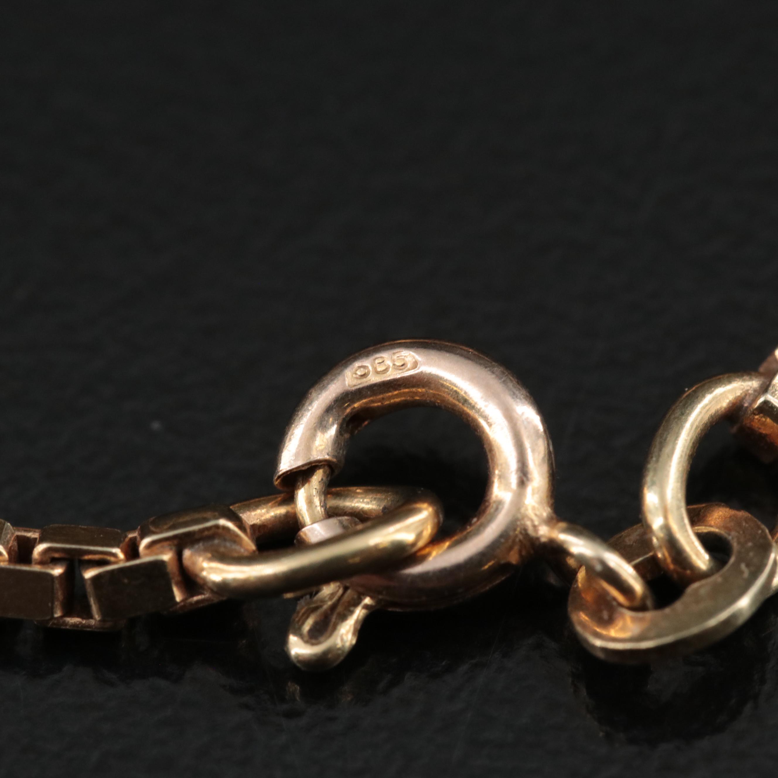 Italian 14K Box Chain Necklace