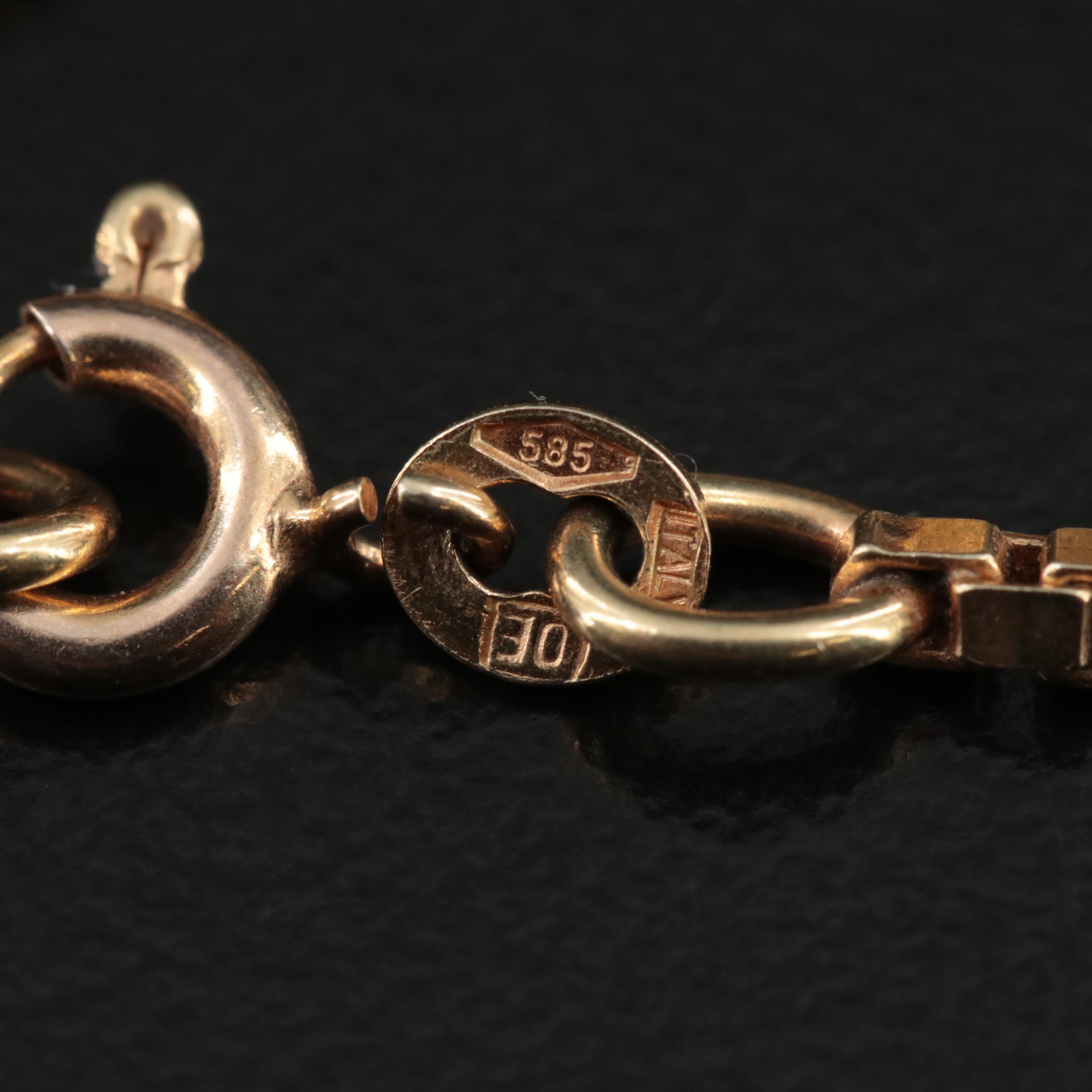 Italian 14K Box Chain Necklace