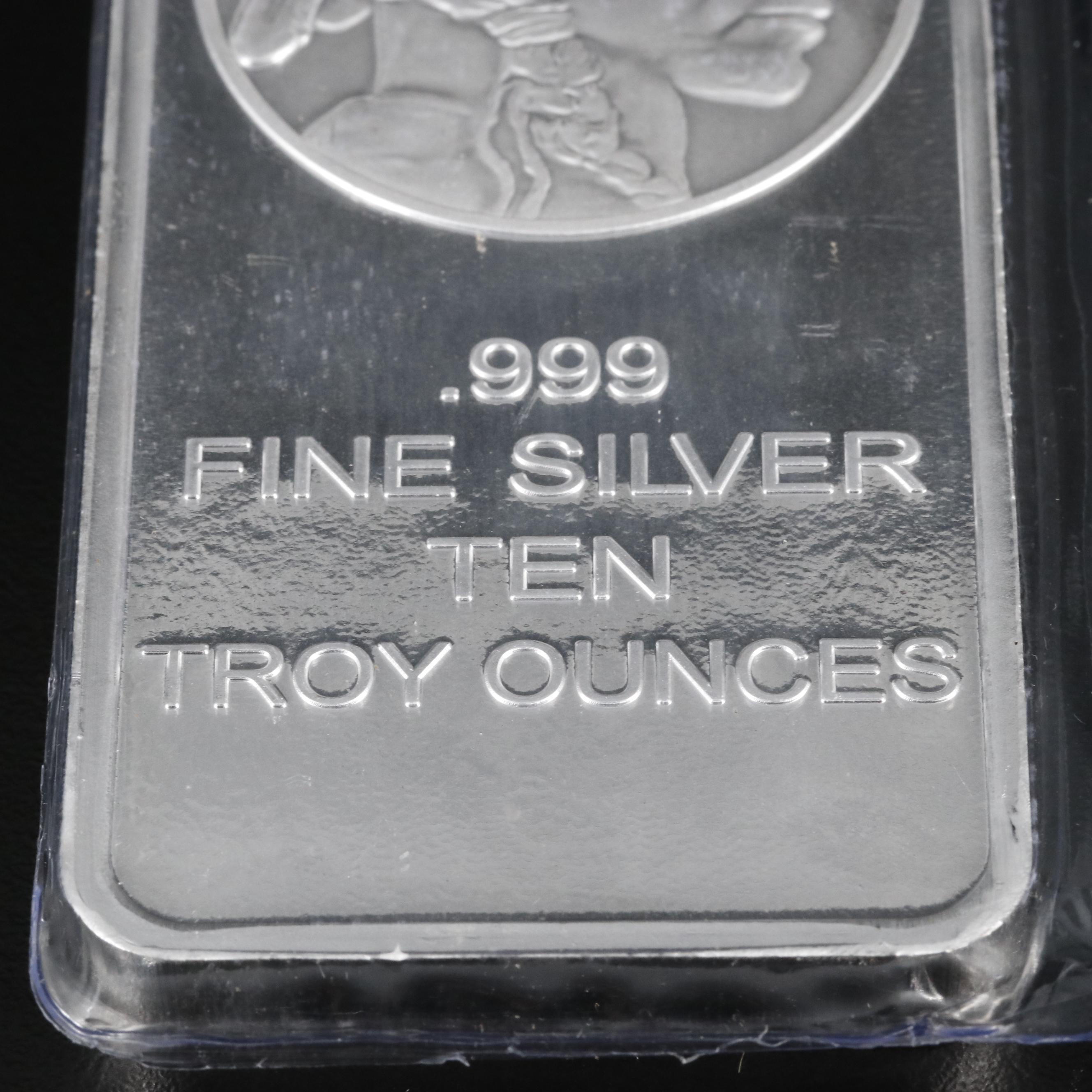 Ten Troy Ounce .999 Silver Bar