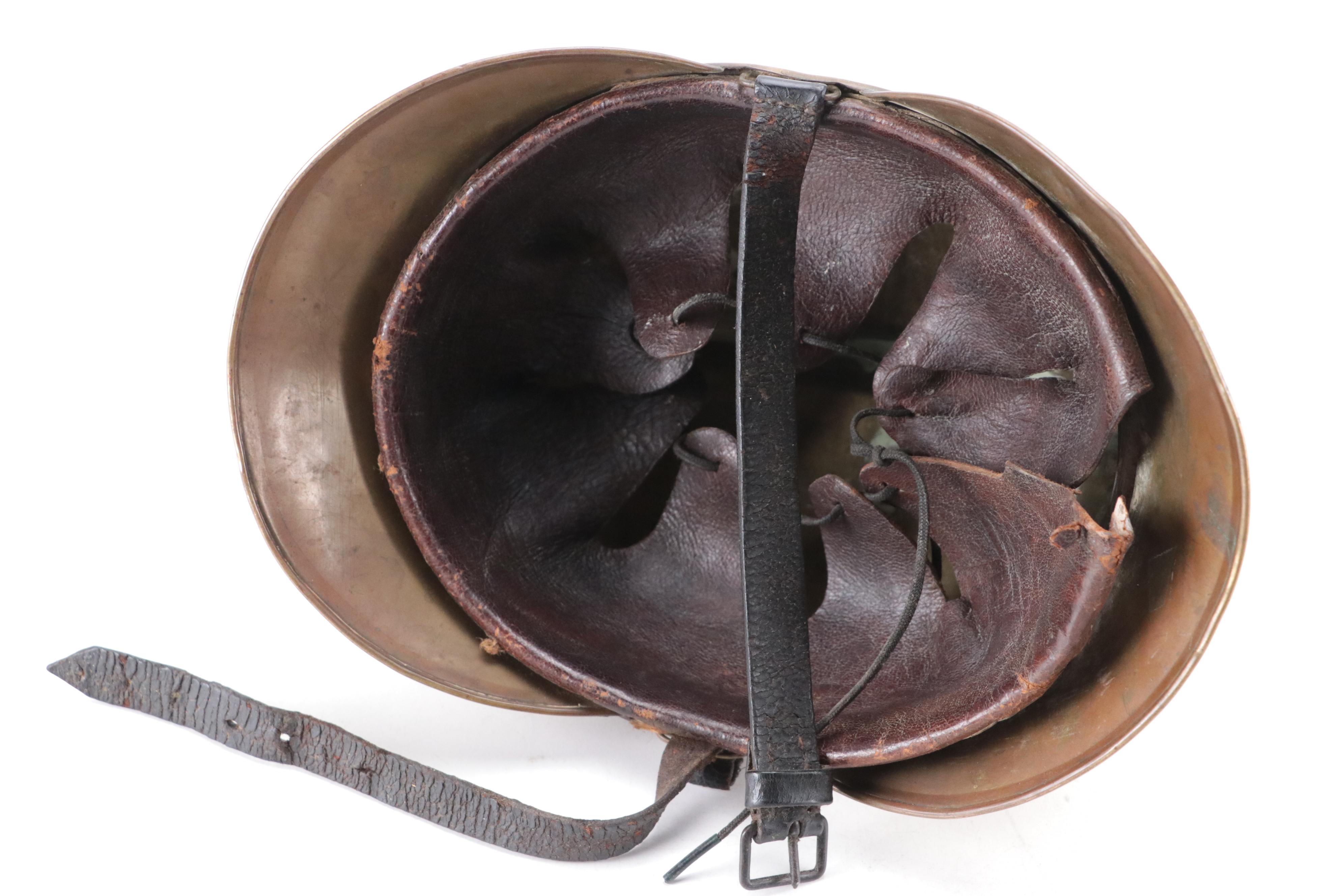 French Brass Fireman's Helmet, Early 20th Century