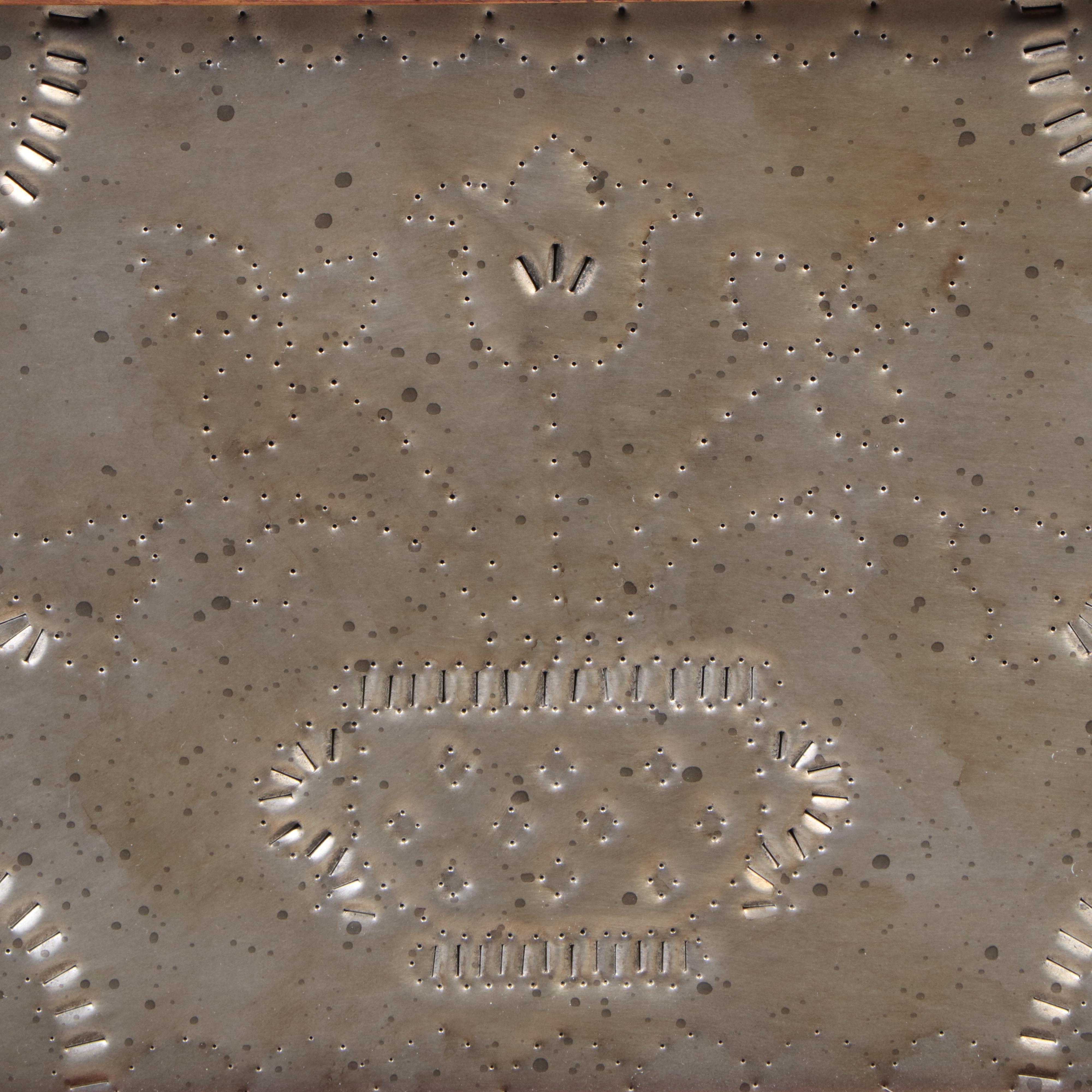 Ethan Allen Primitive Style Pine Six-Tin Pie Safe, Late 20th Century