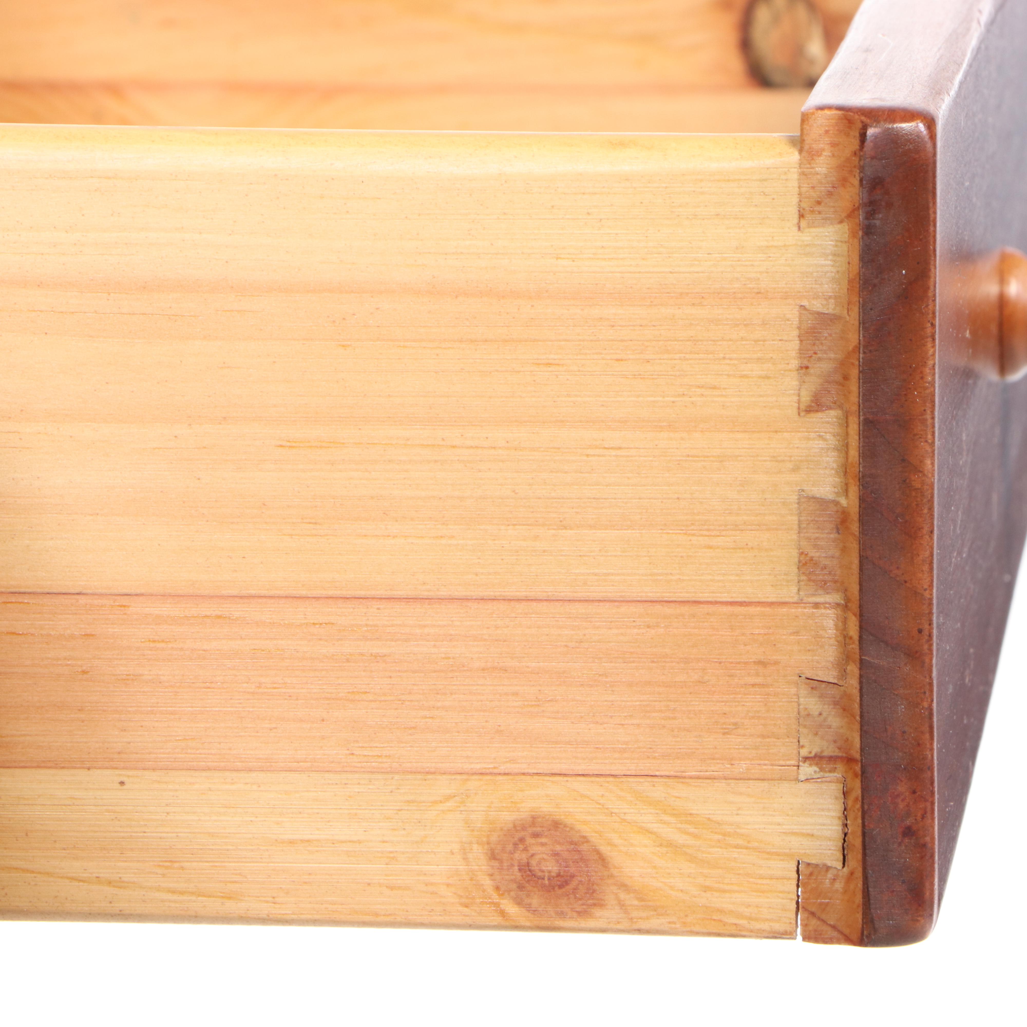 Ethan Allen Primitive Style Pine Six-Tin Pie Safe, Late 20th Century