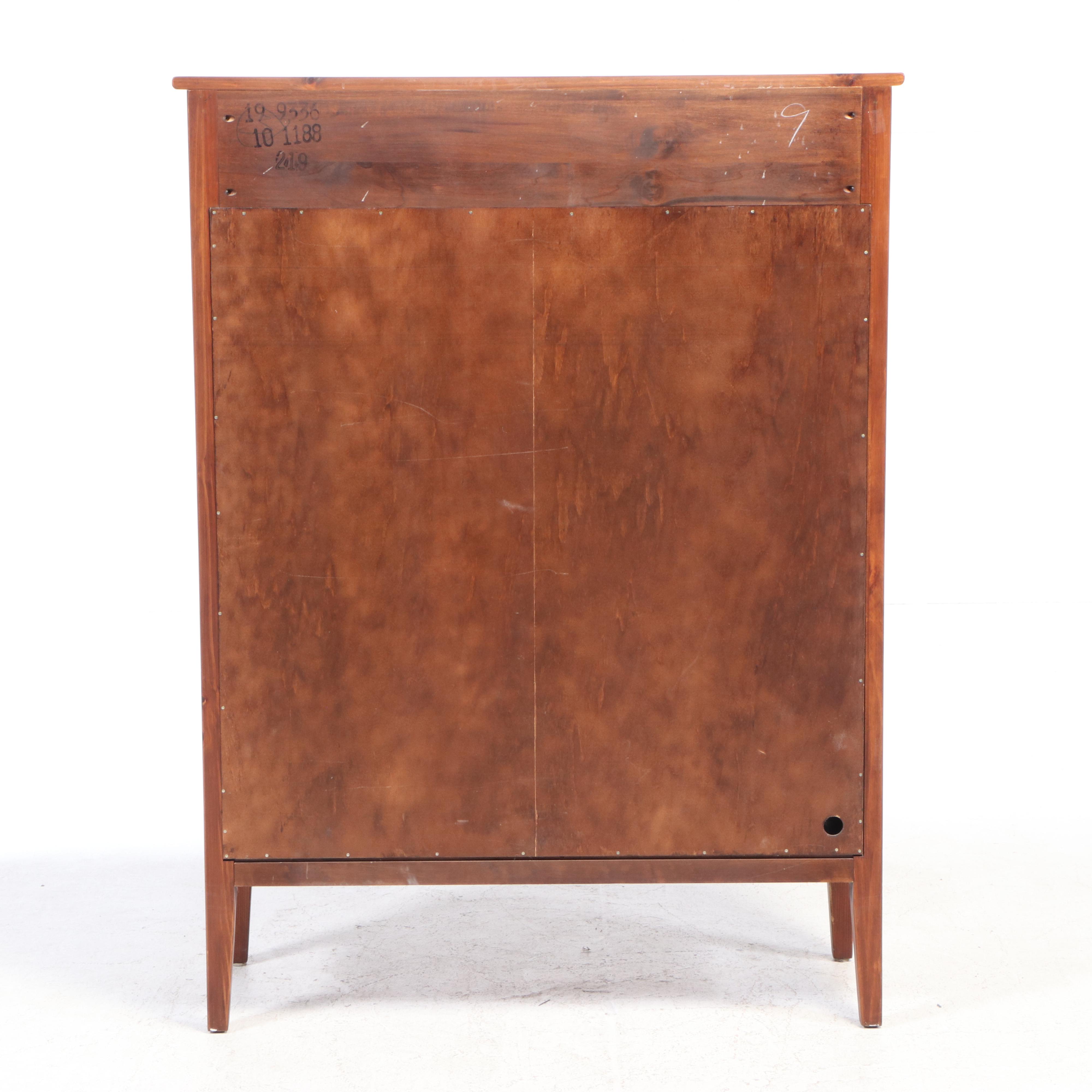 Ethan Allen Primitive Style Pine Six-Tin Pie Safe, Late 20th Century