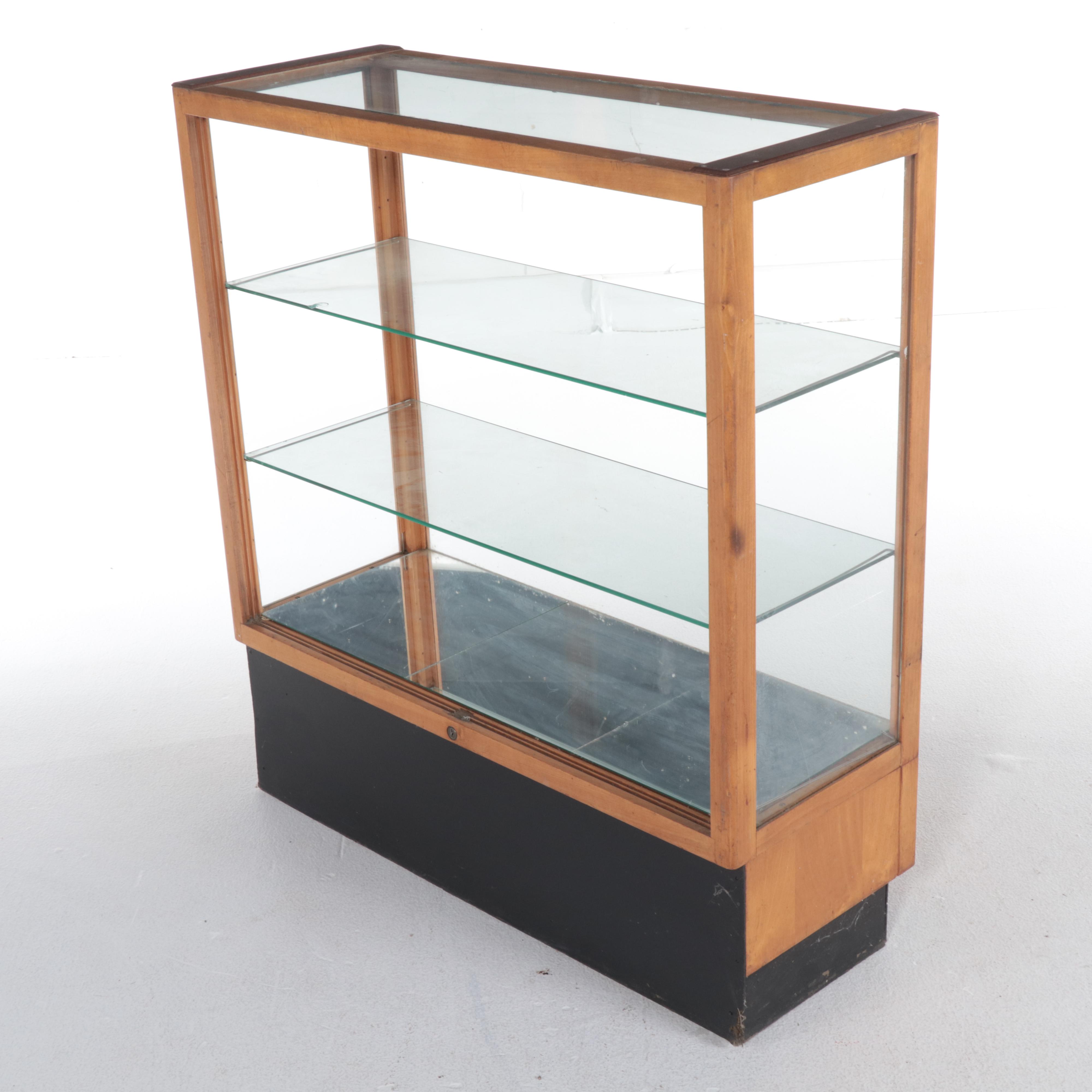 Wood and Glass Shop Counter Showcase