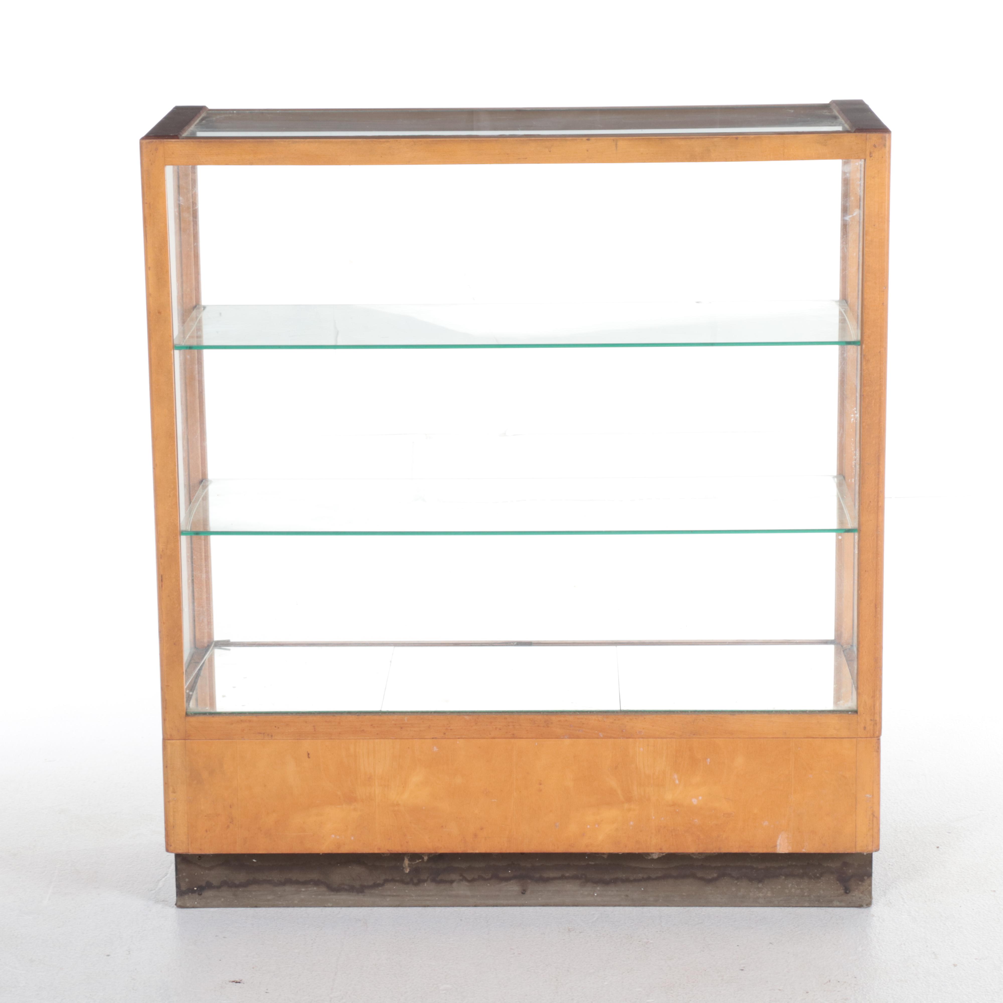 Wood and Glass Shop Counter Showcase