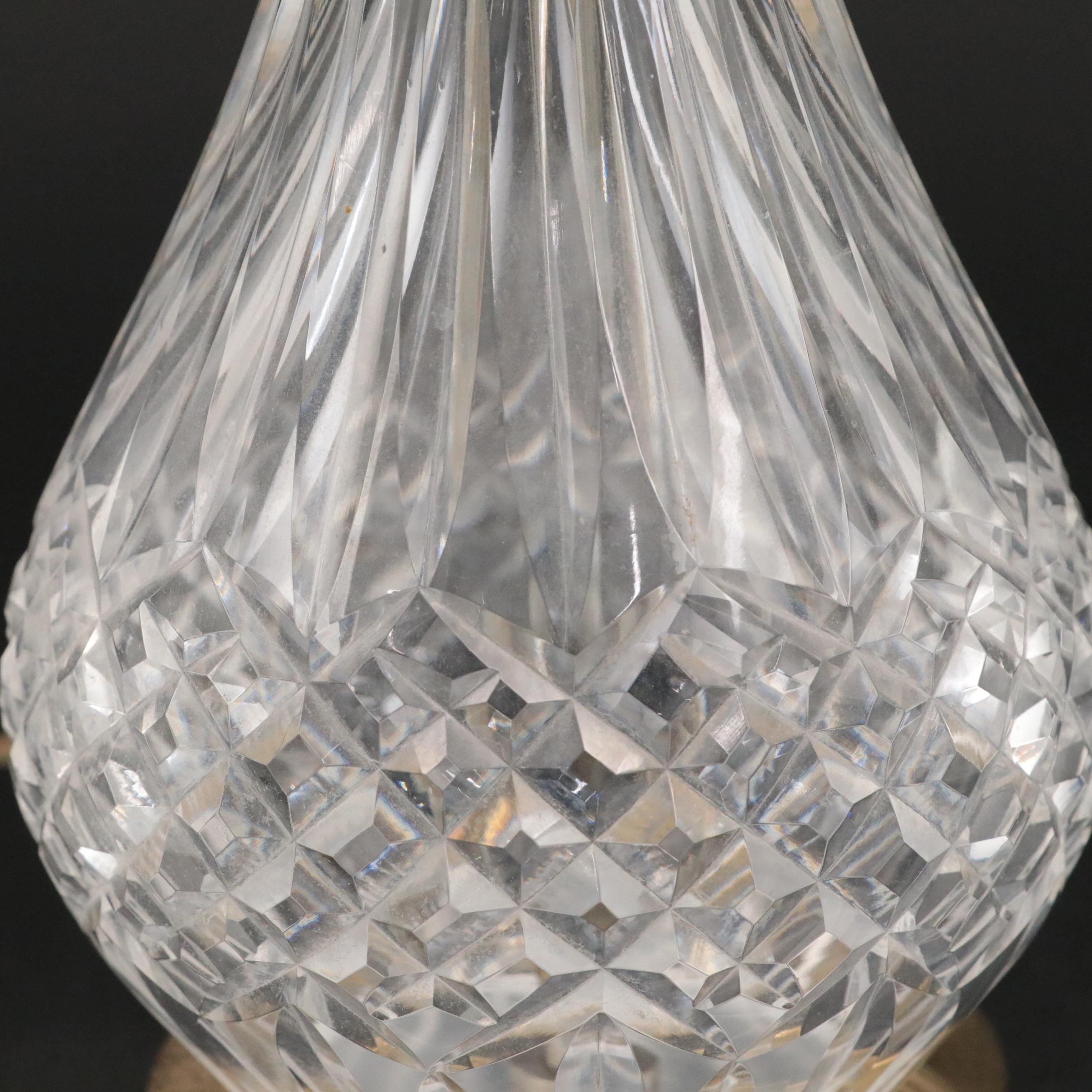 Waterford Crystal and Brass Lamp