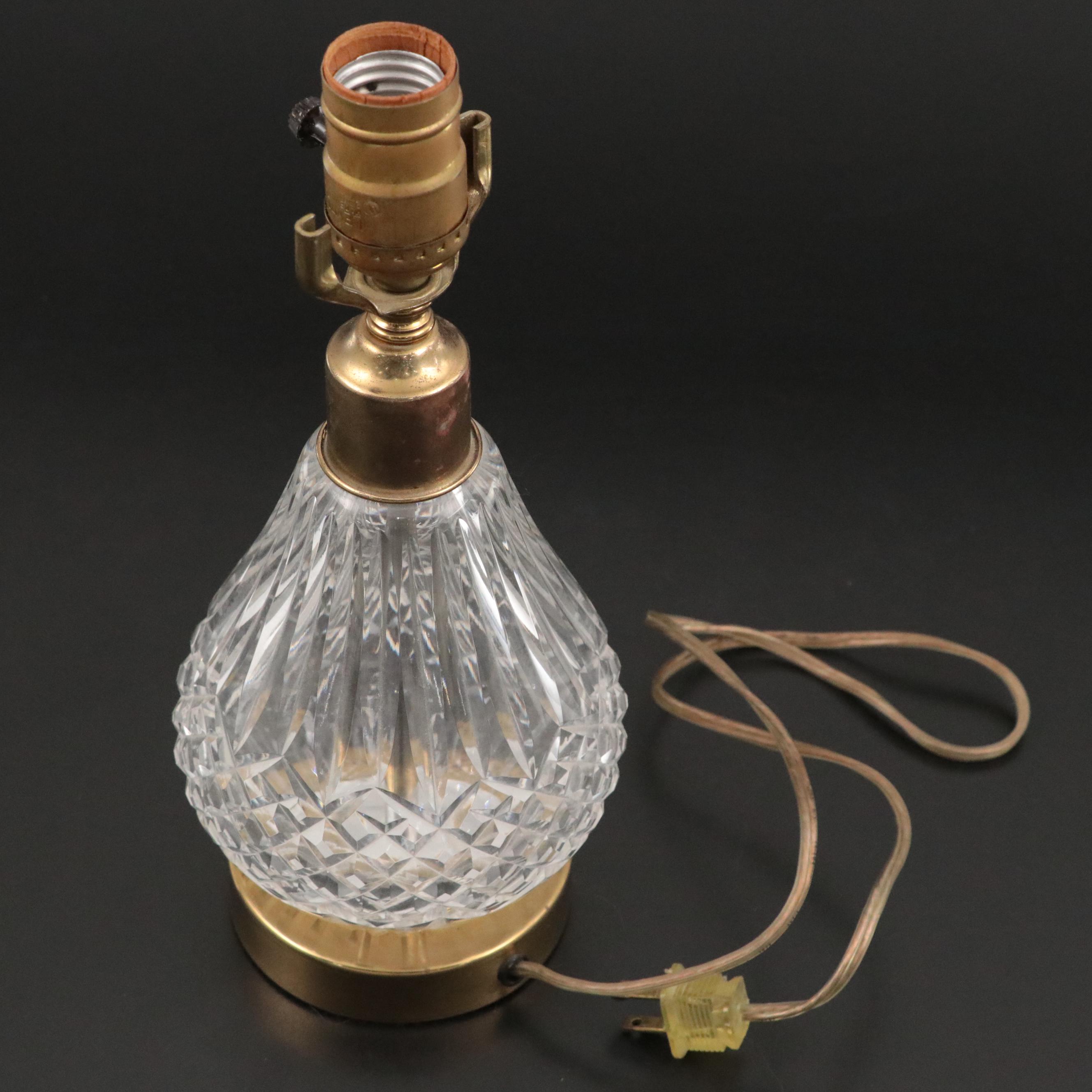 Waterford Crystal and Brass Lamp