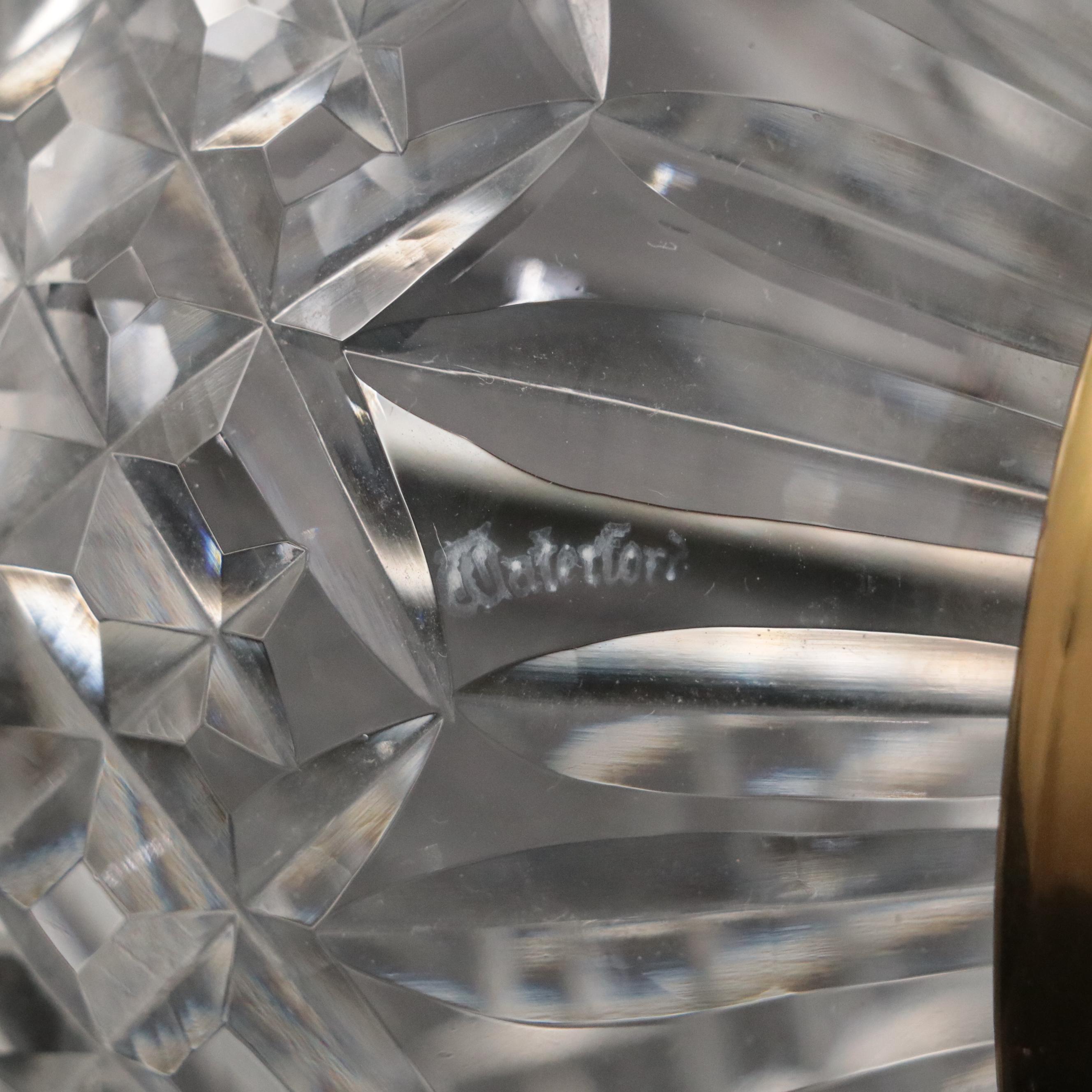 Waterford Crystal and Brass Lamp