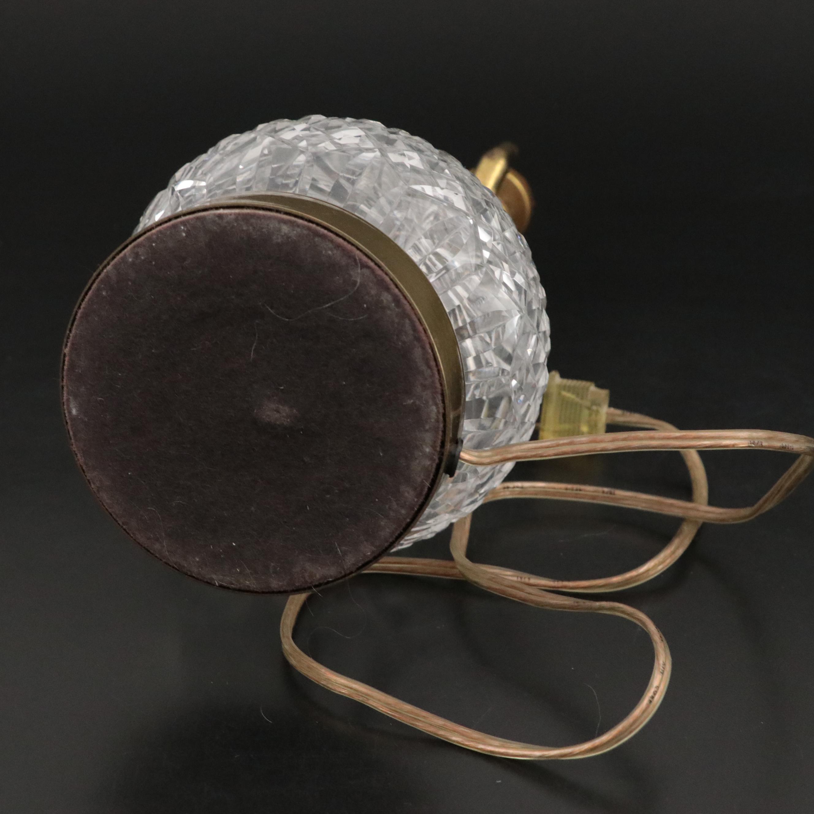 Waterford Crystal and Brass Lamp