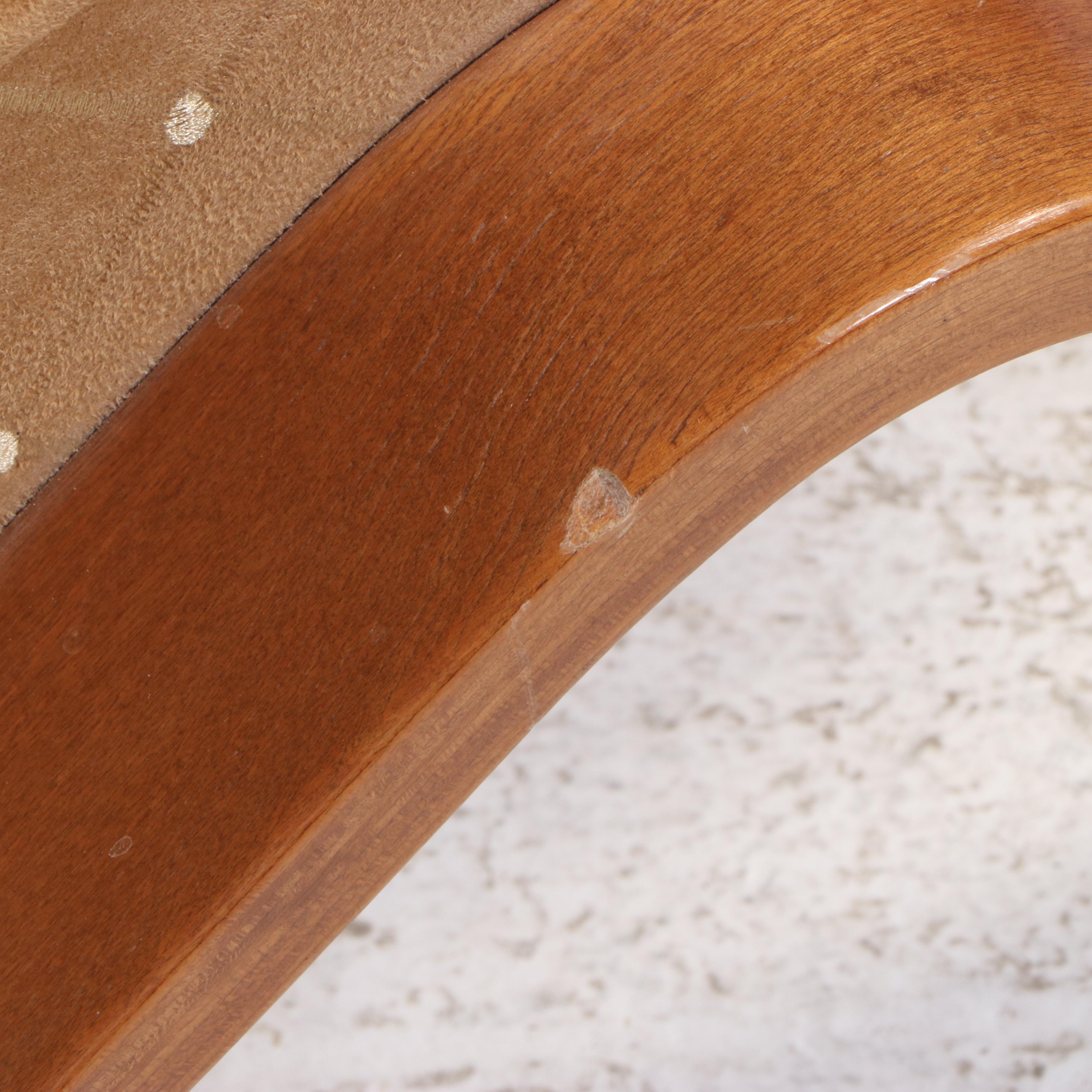 Eero Saarinen for Knoll Bentwood and Upholstered Grasshopper Chair, 1950s