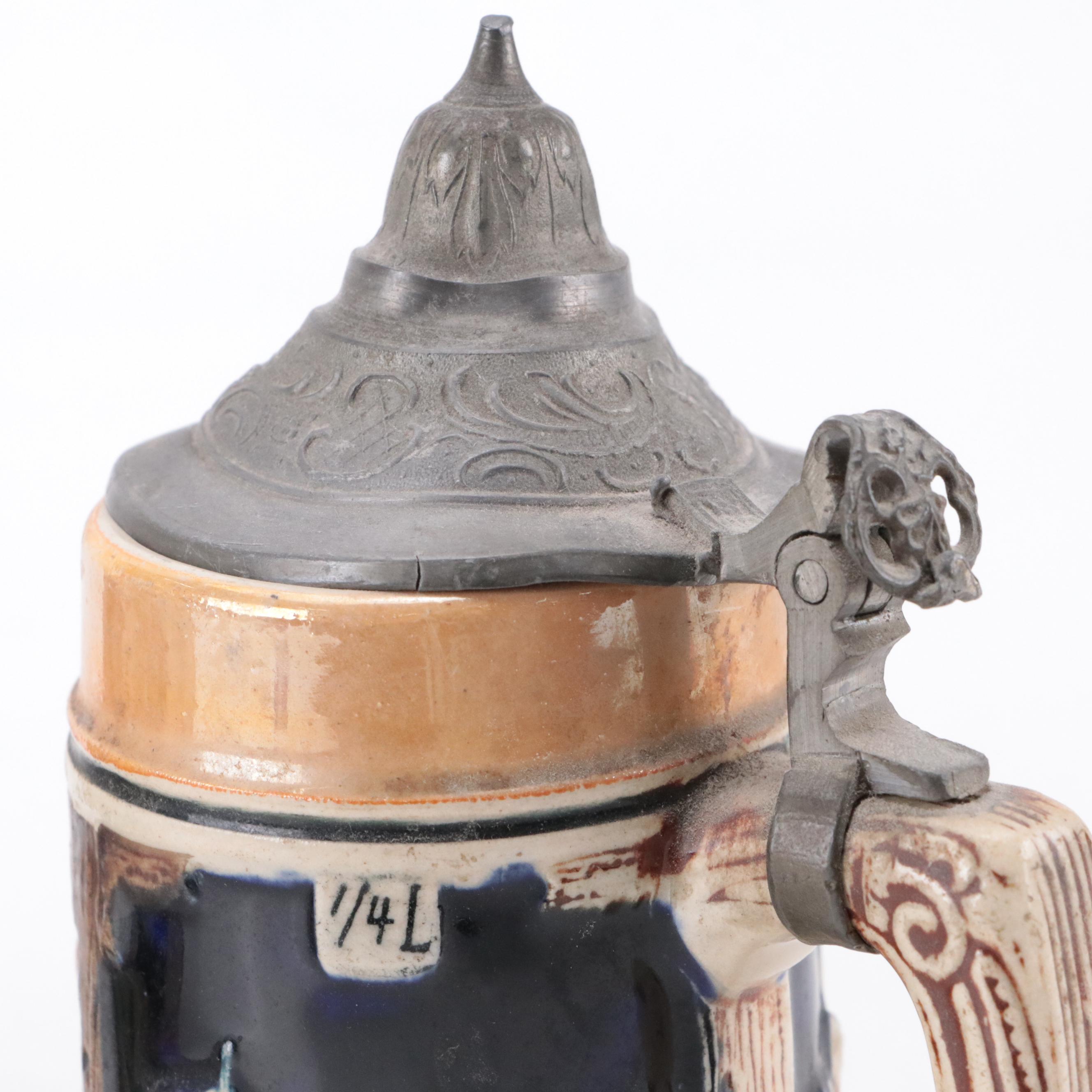 German Souvenir and Other Ceramic Beer Steins