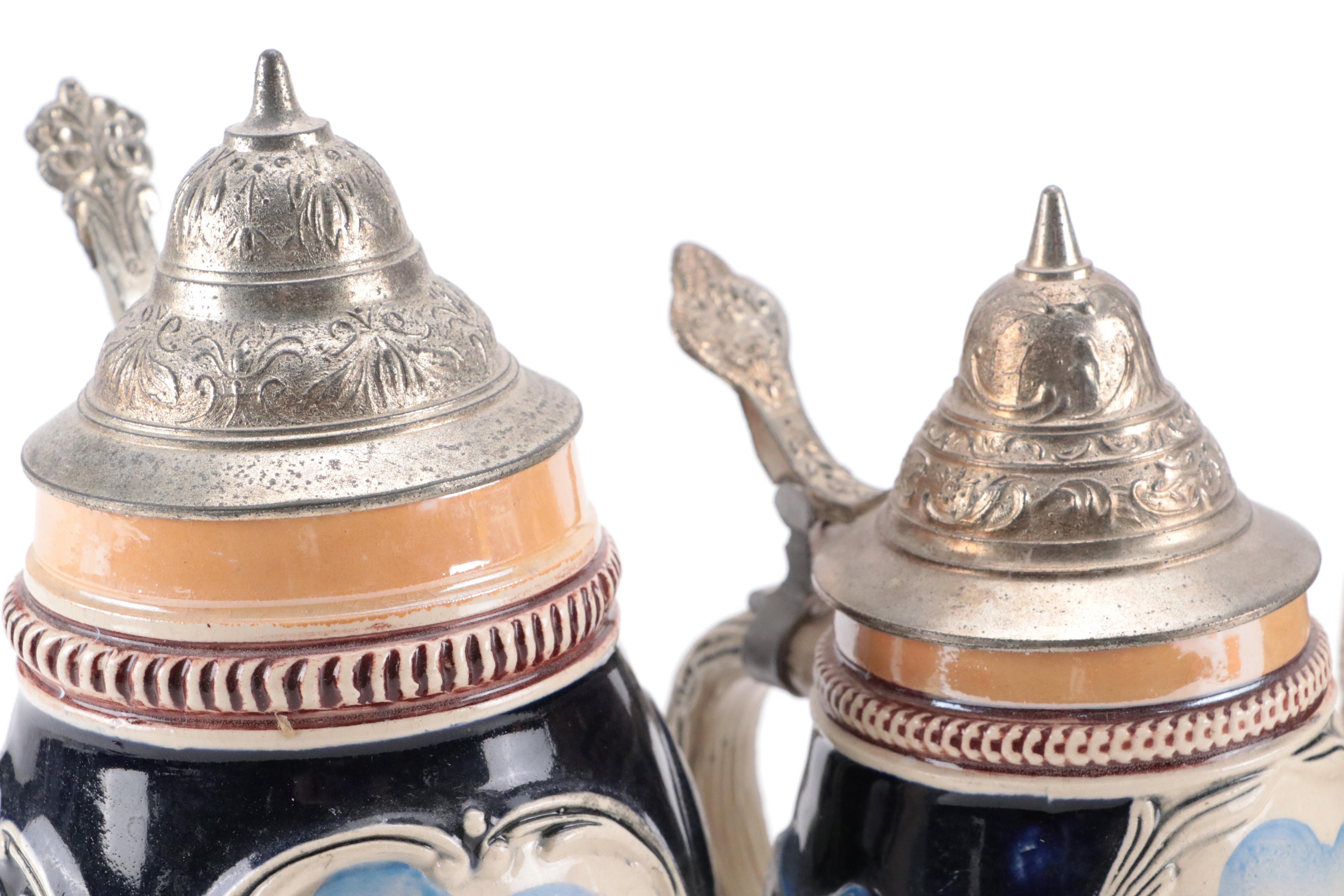 German Souvenir and Other Ceramic Beer Steins