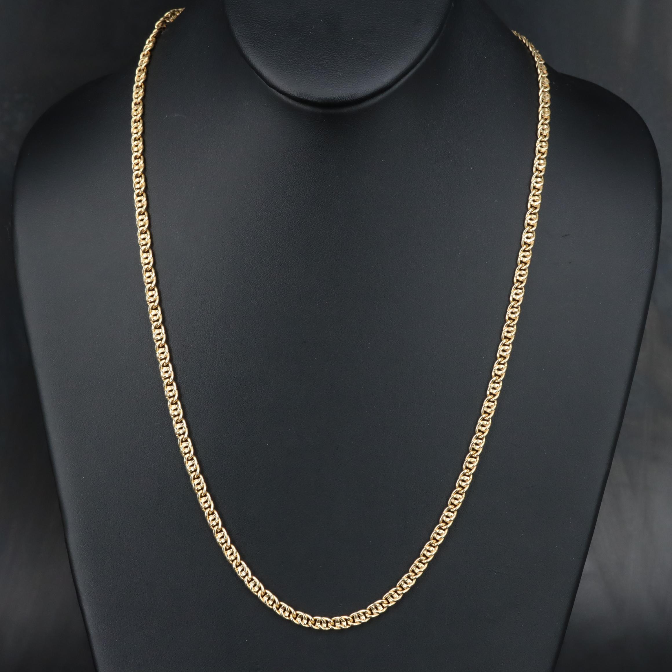 18K Double Curb Link Necklace