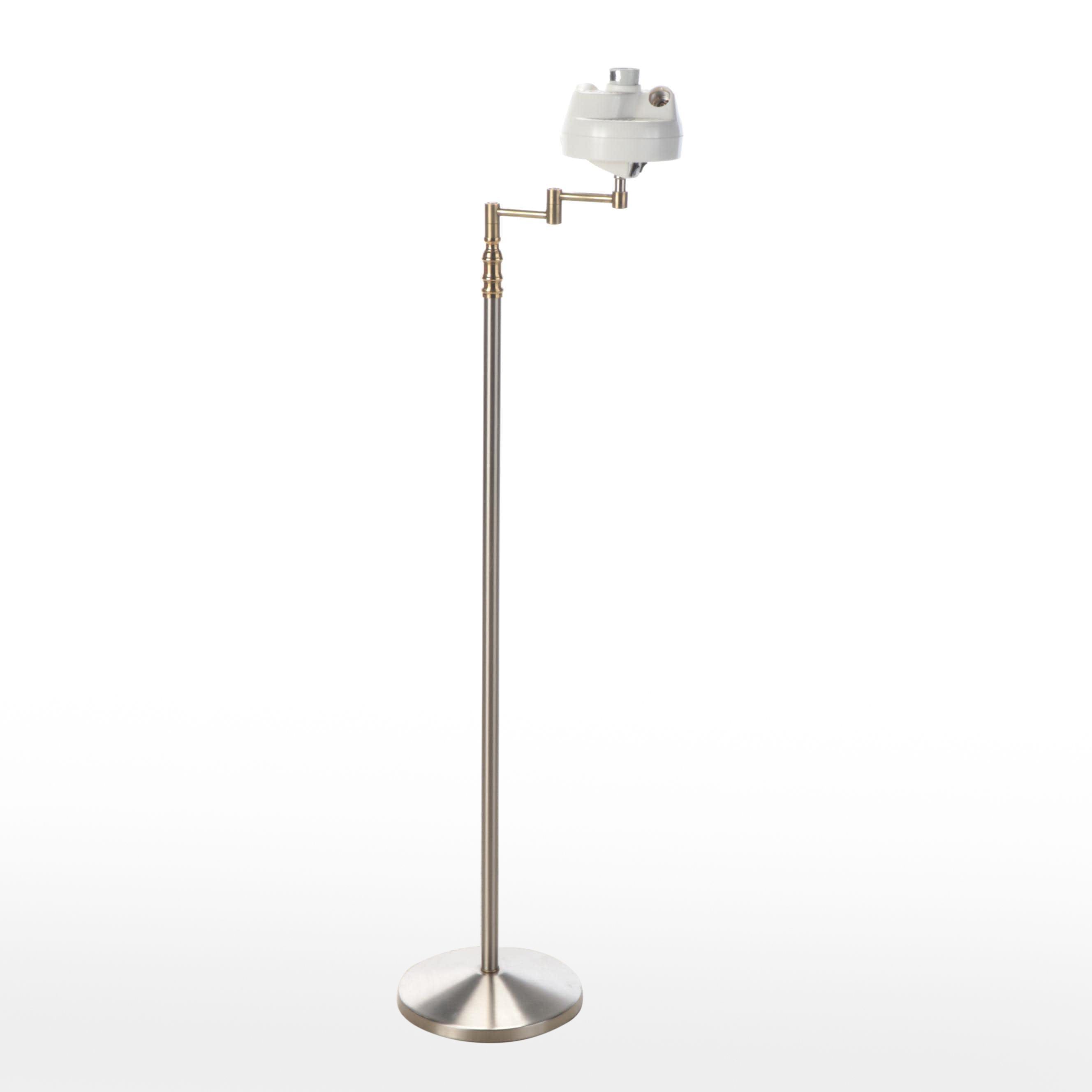 Brushed Nickel Swing Arm Floor Lamp