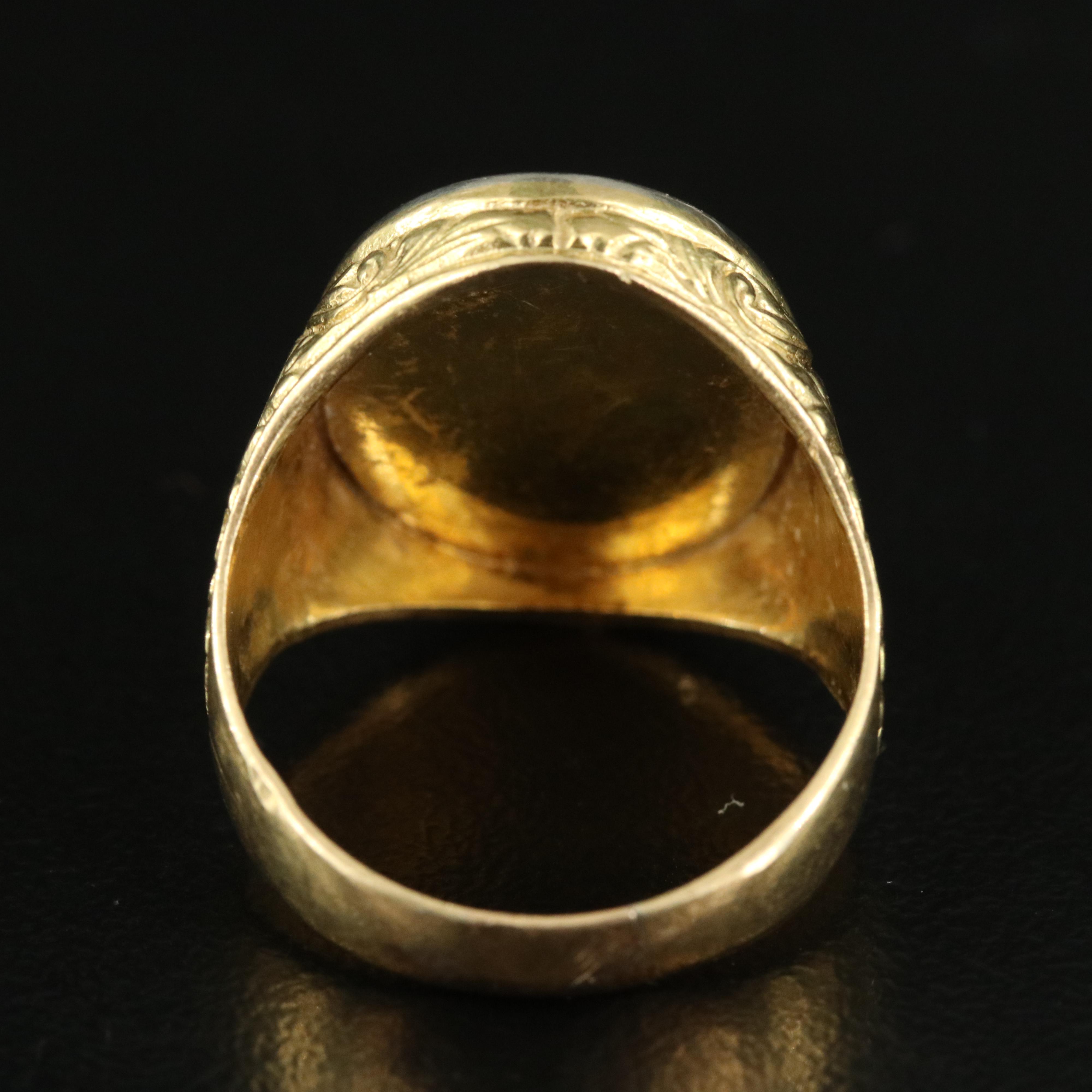 18K Coat of Arms Signet Ring