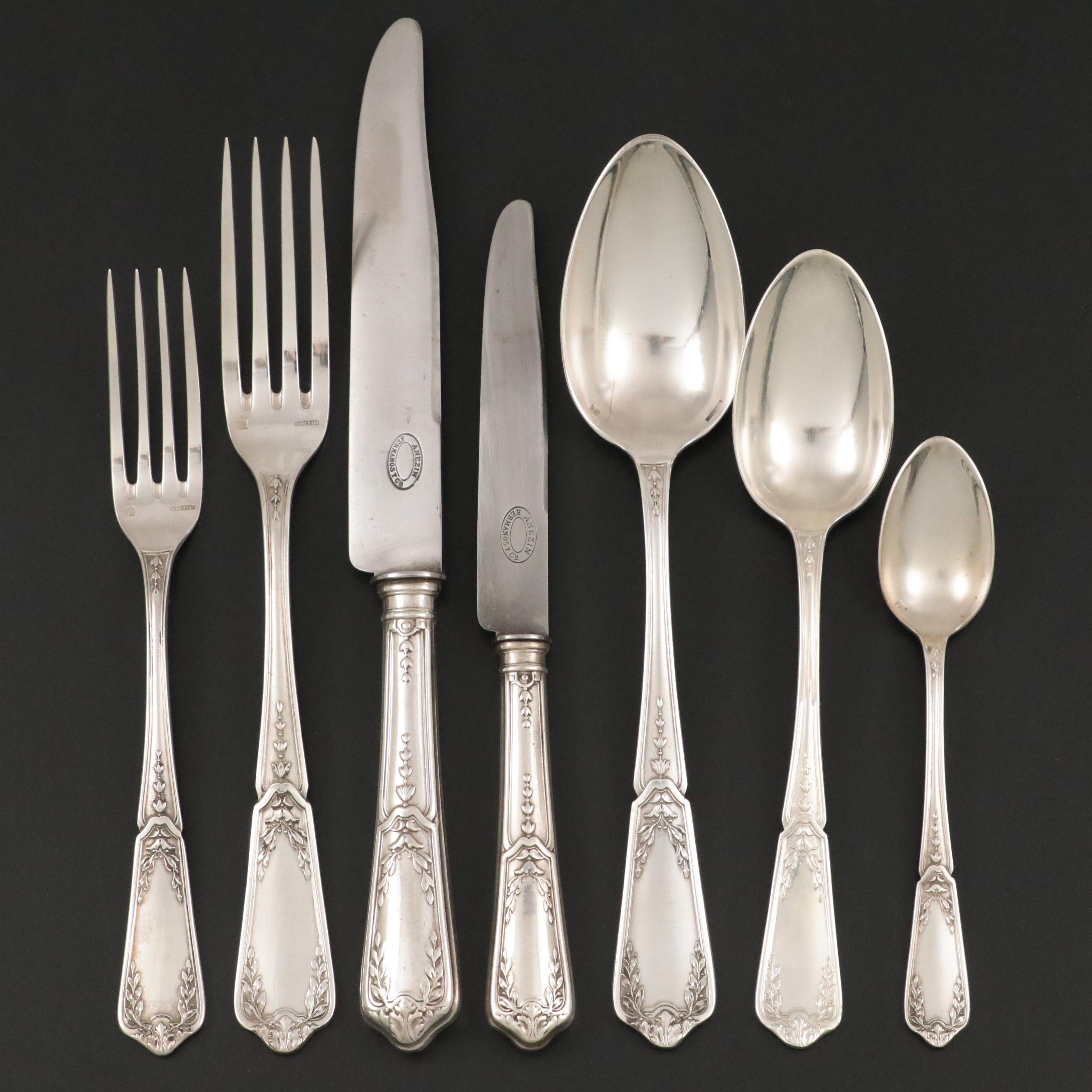 Anezin Hermanos y Cia French Silver Plate Flatware and Serving Accessories