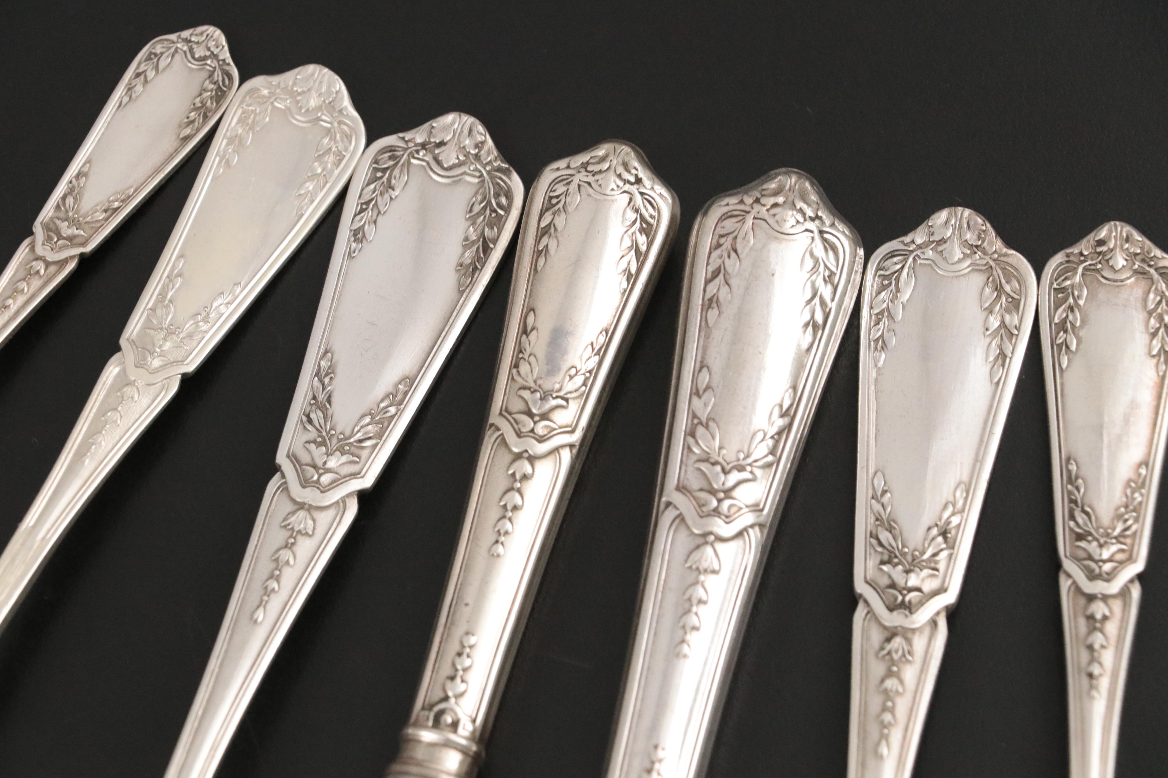 Anezin Hermanos y Cia French Silver Plate Flatware and Serving Accessories