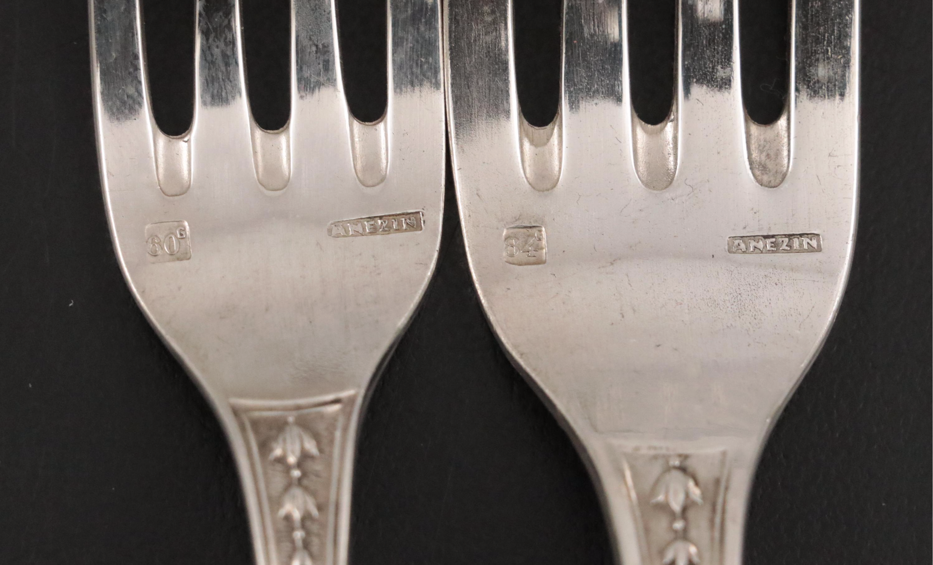 Anezin Hermanos y Cia French Silver Plate Flatware and Serving Accessories