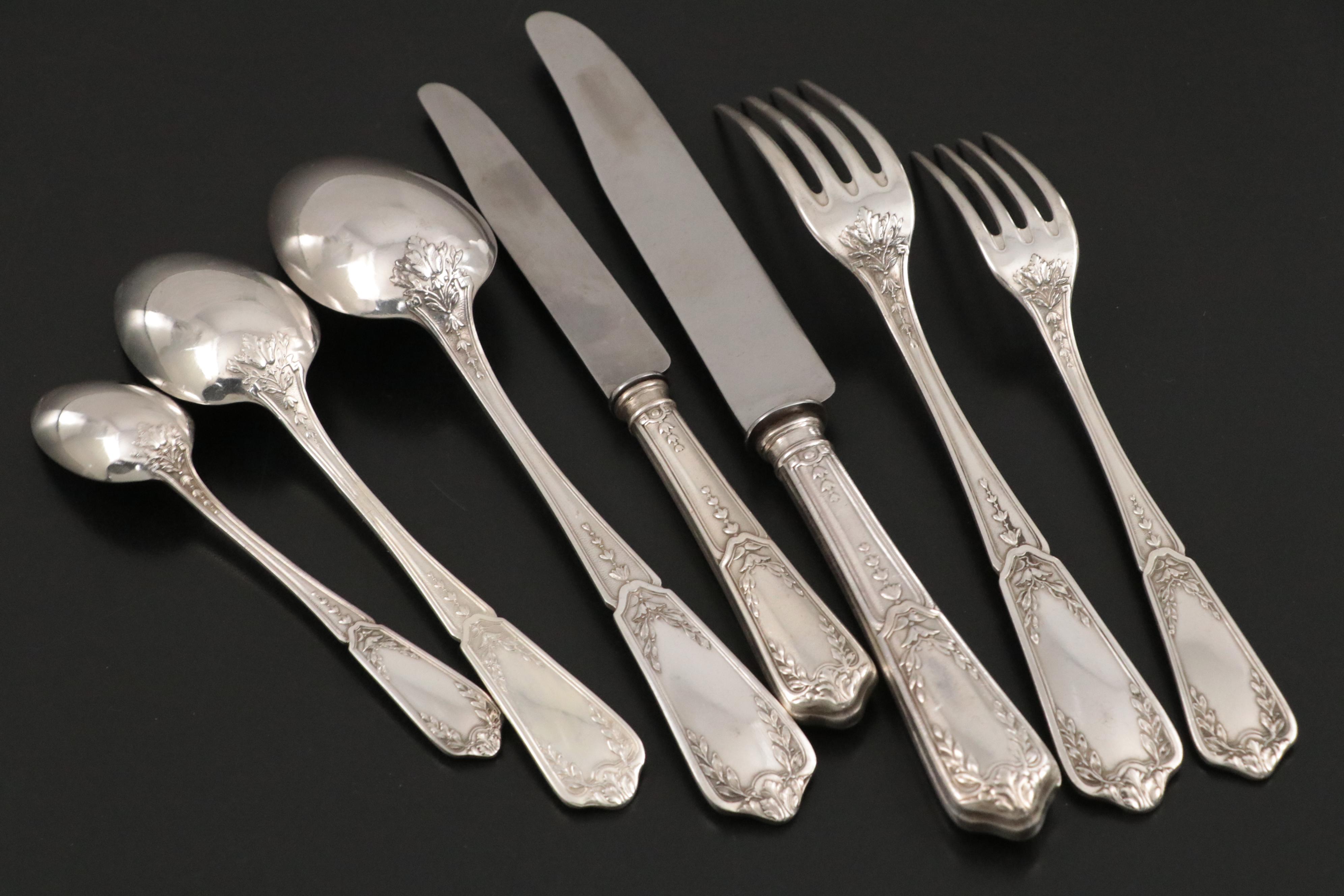 Anezin Hermanos y Cia French Silver Plate Flatware and Serving Accessories