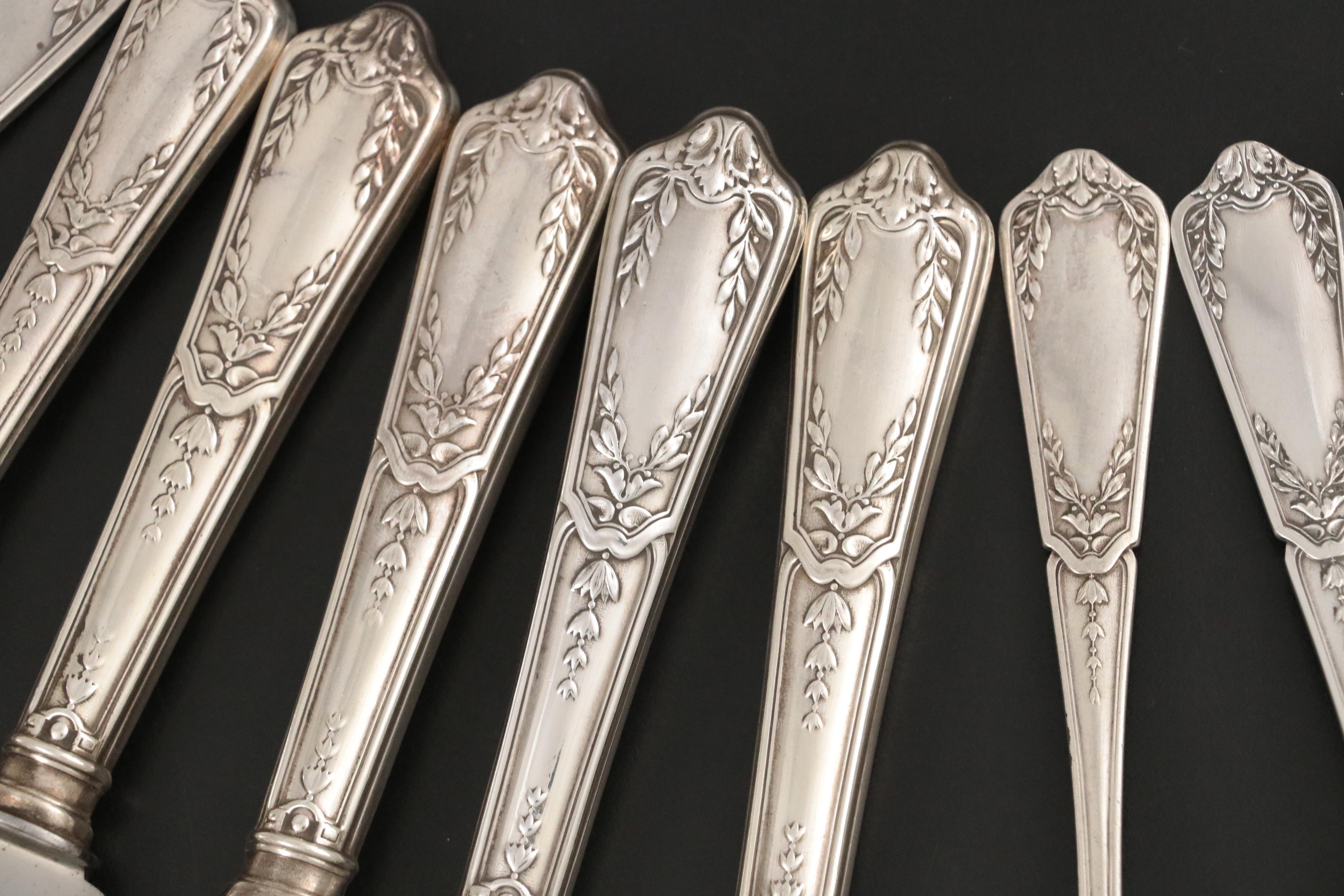 Anezin Hermanos y Cia French Silver Plate Flatware and Serving Accessories