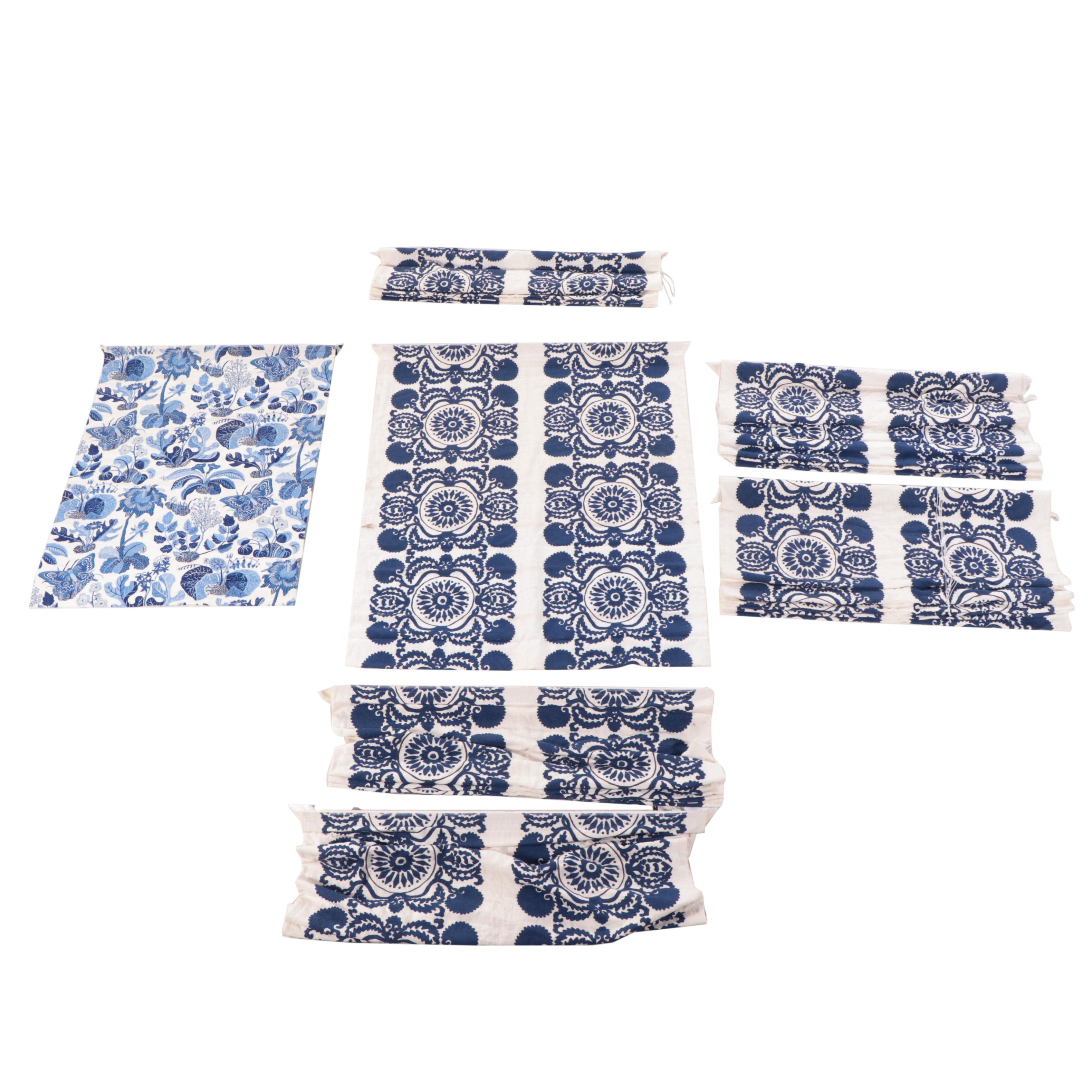 Schumacher Castanet Embroidered and Exotic Butterfly Custom Roman Blinds