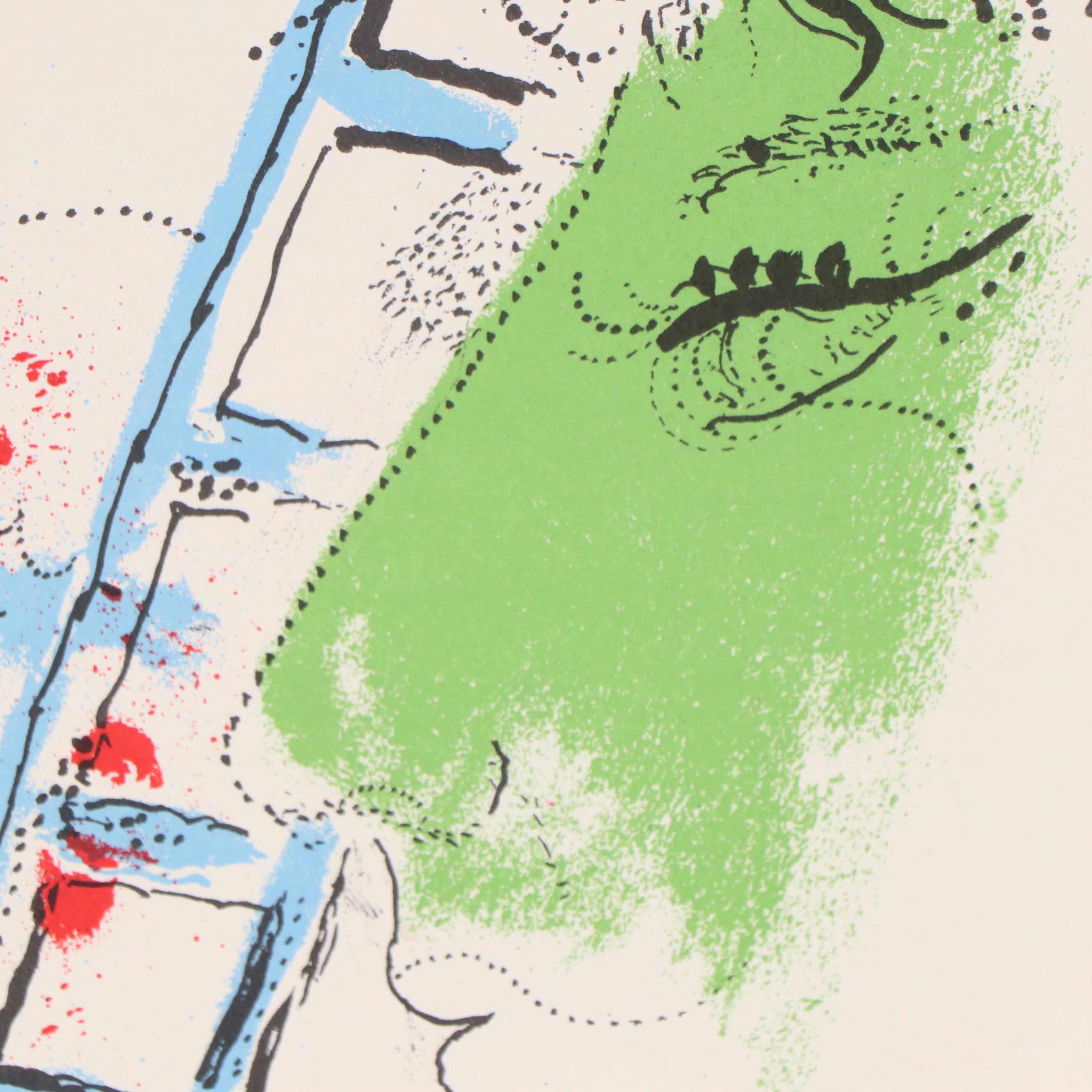 Marc Chagall Lithograph "The Ladder," 1957