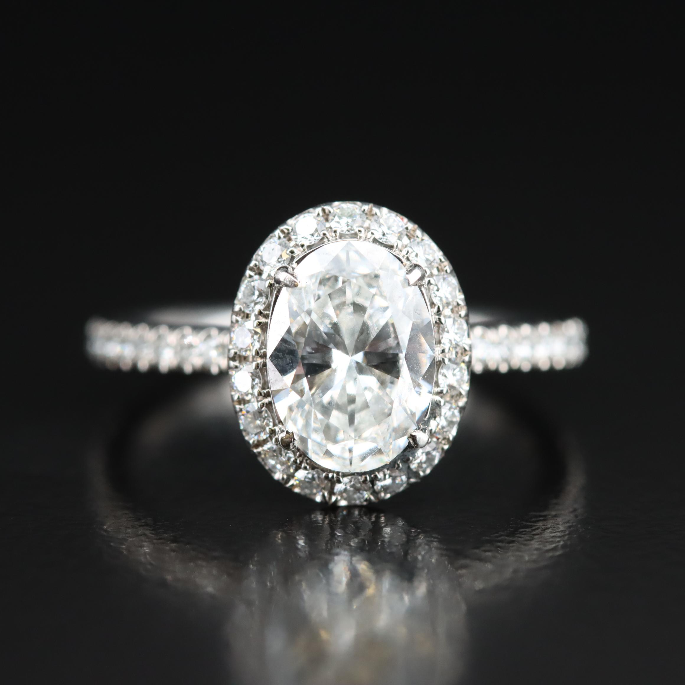 Harry Winston Platinum 1.71 CTW Diamond Ring with GIA Report