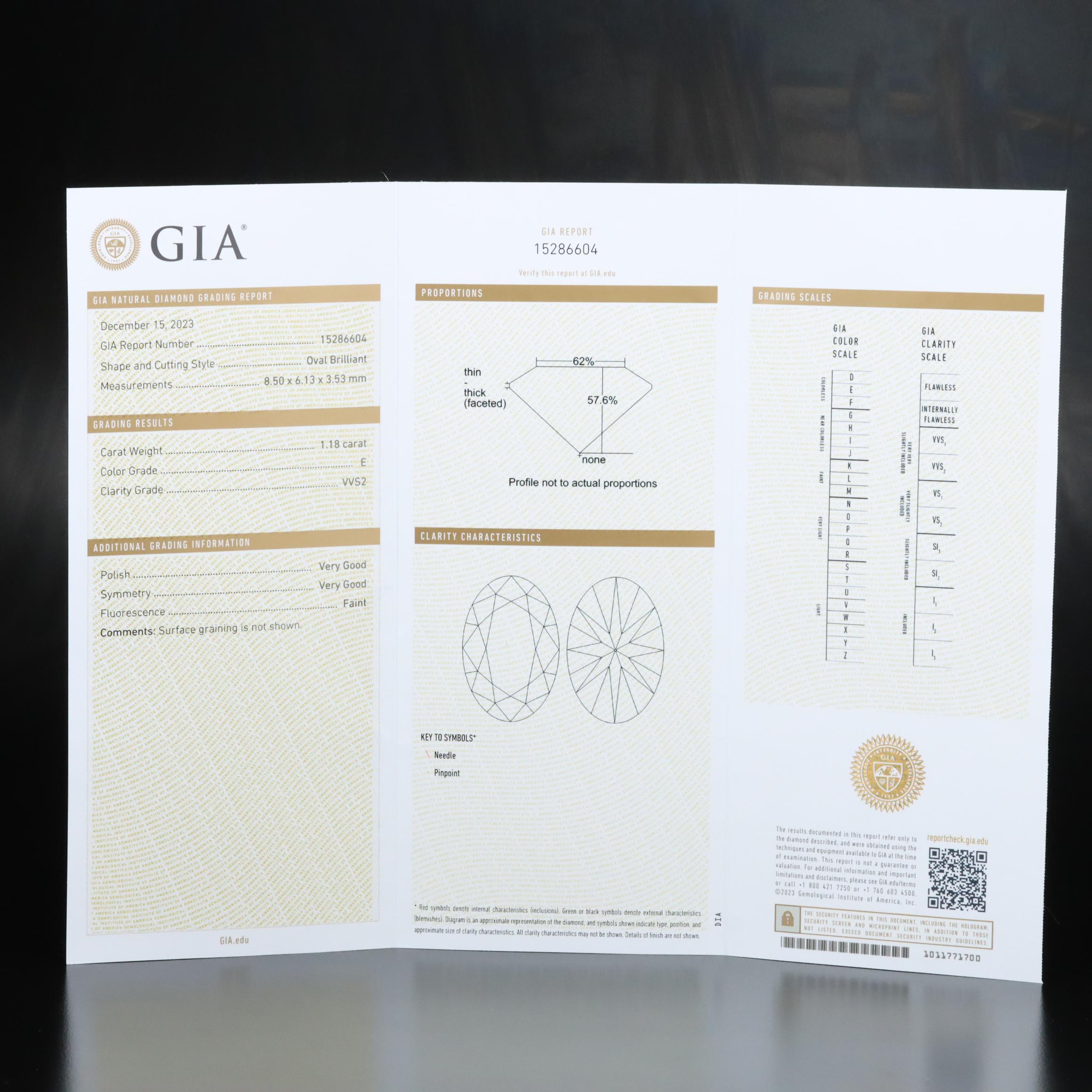 Harry Winston Platinum 1.71 CTW Diamond Ring with GIA Report