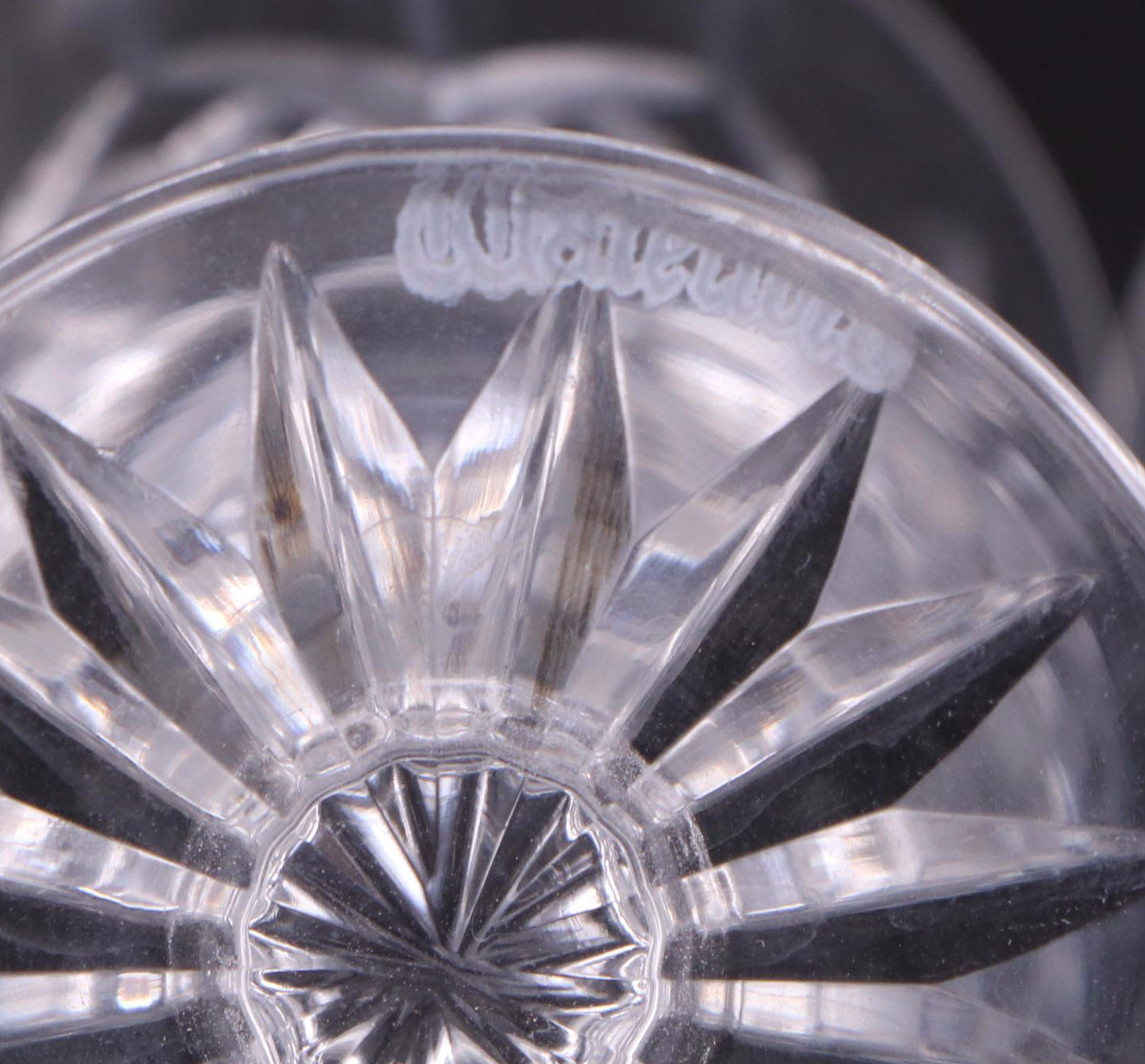 Waterford "Alana" Crystal Decanter and "Lismore" Crystal Cordial Glasses