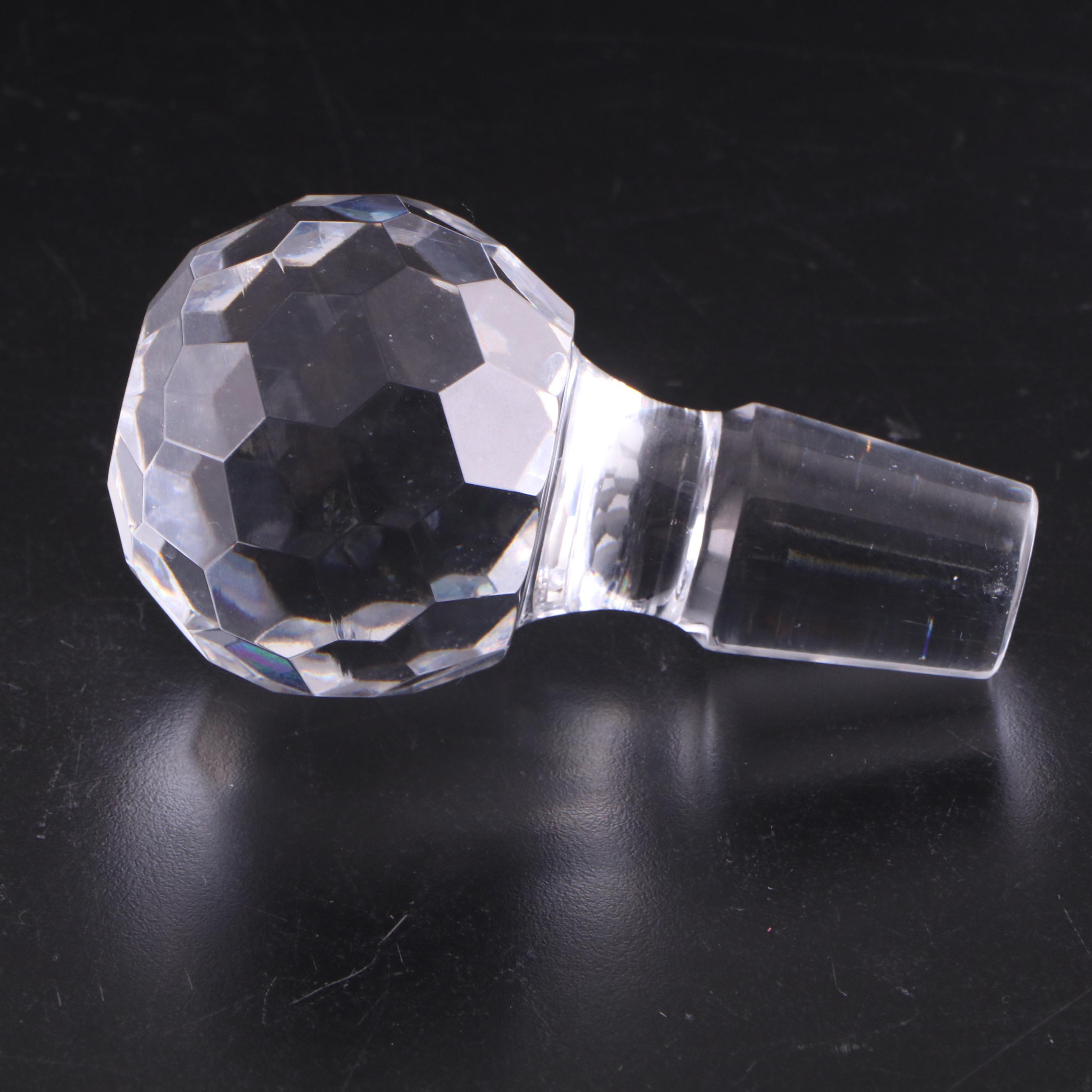 Waterford "Alana" Crystal Decanter and "Lismore" Crystal Cordial Glasses