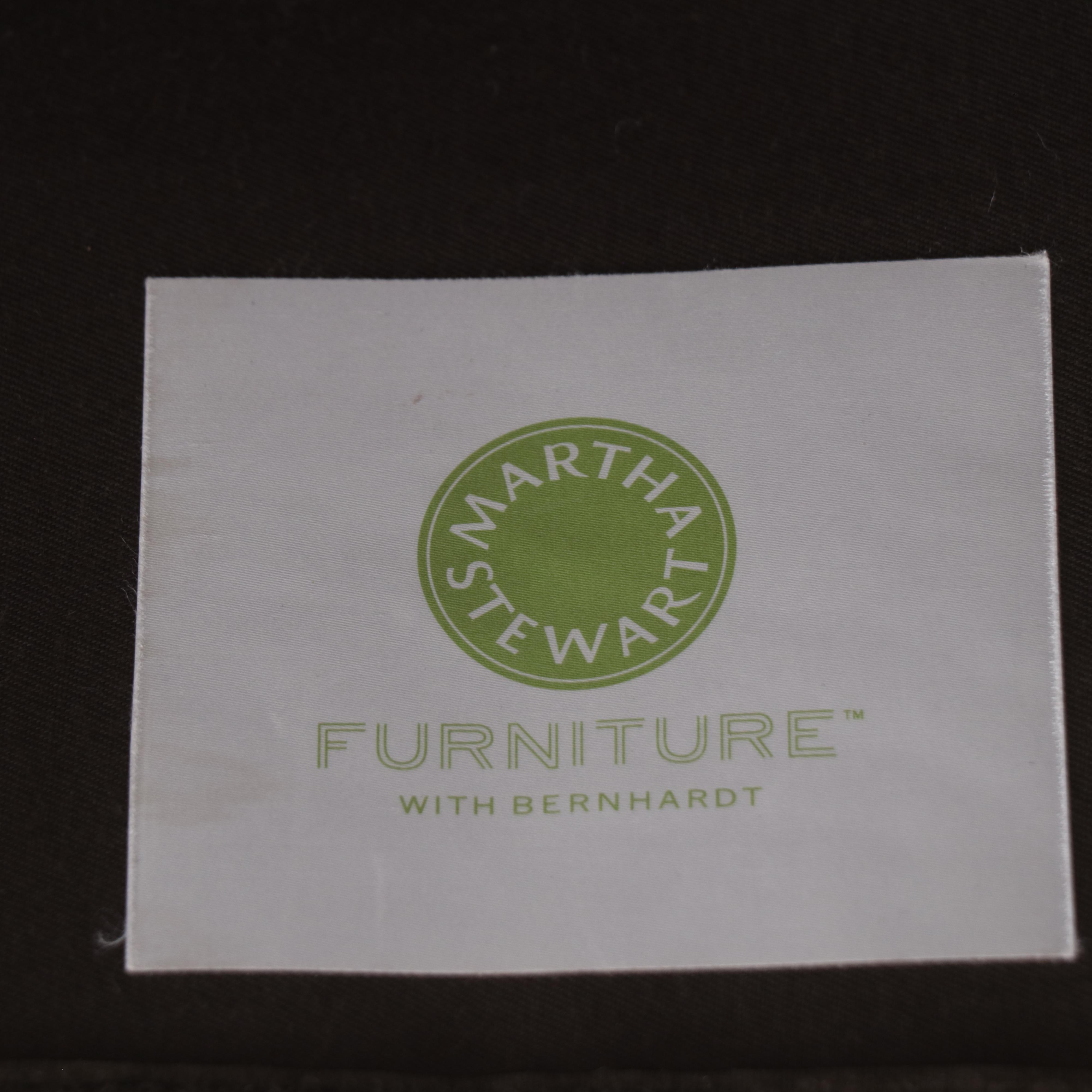 Martha Stewart for Bernhardt Leather Roll-Arm Sofa with Nailheads