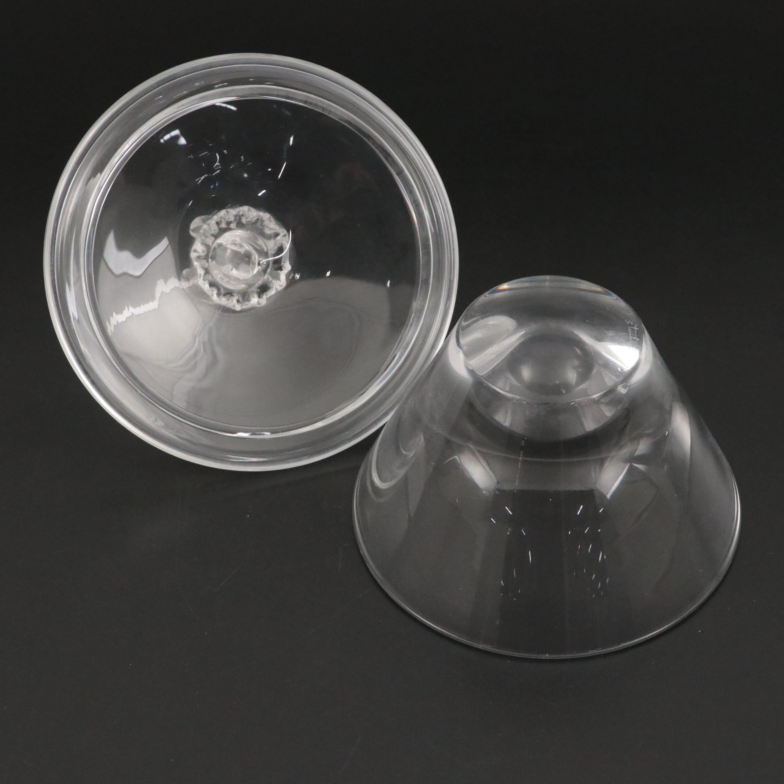 Steuben Art Glass Ram's Head Candy Dish Designed by Irene Benton