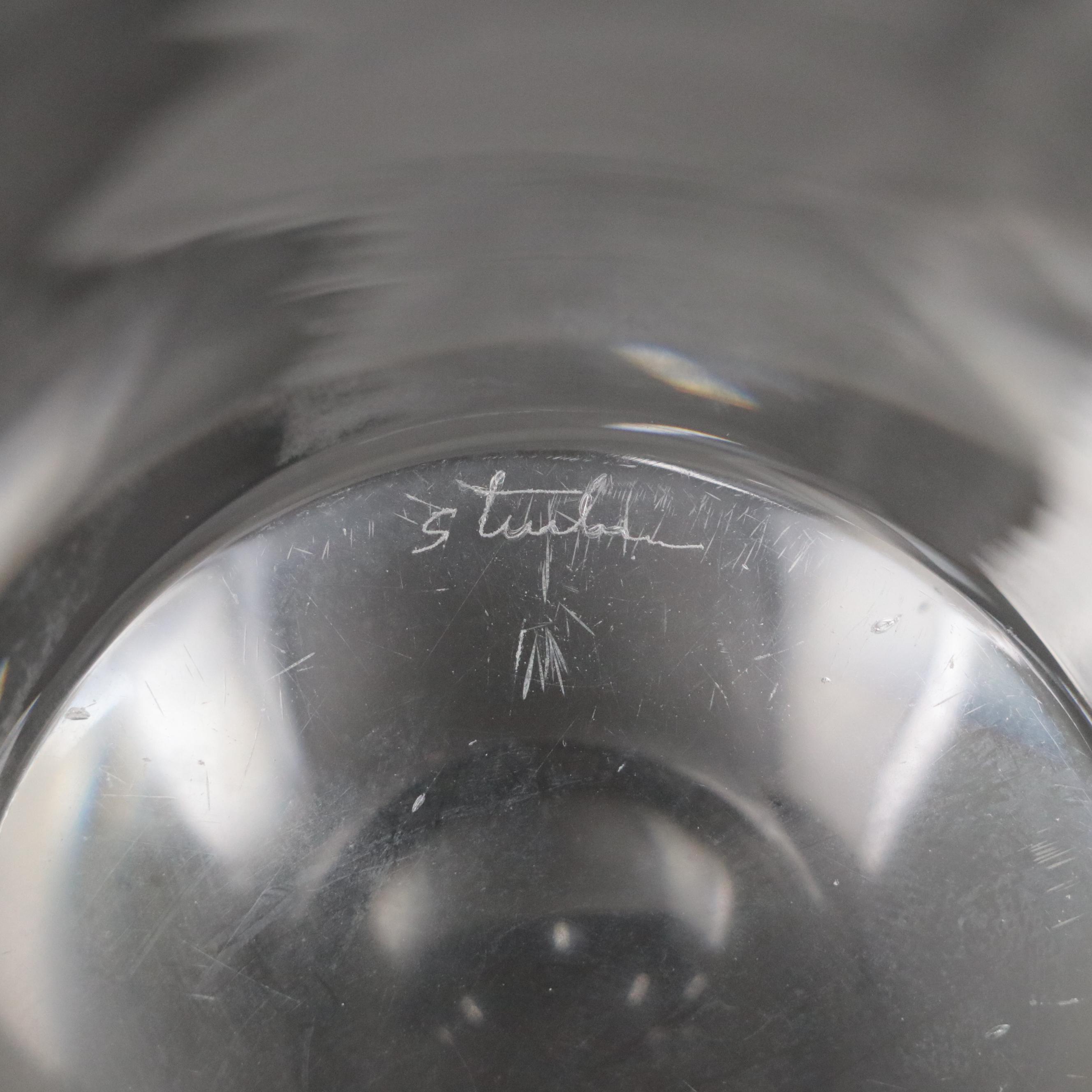 Steuben Art Glass Ram's Head Candy Dish Designed by Irene Benton