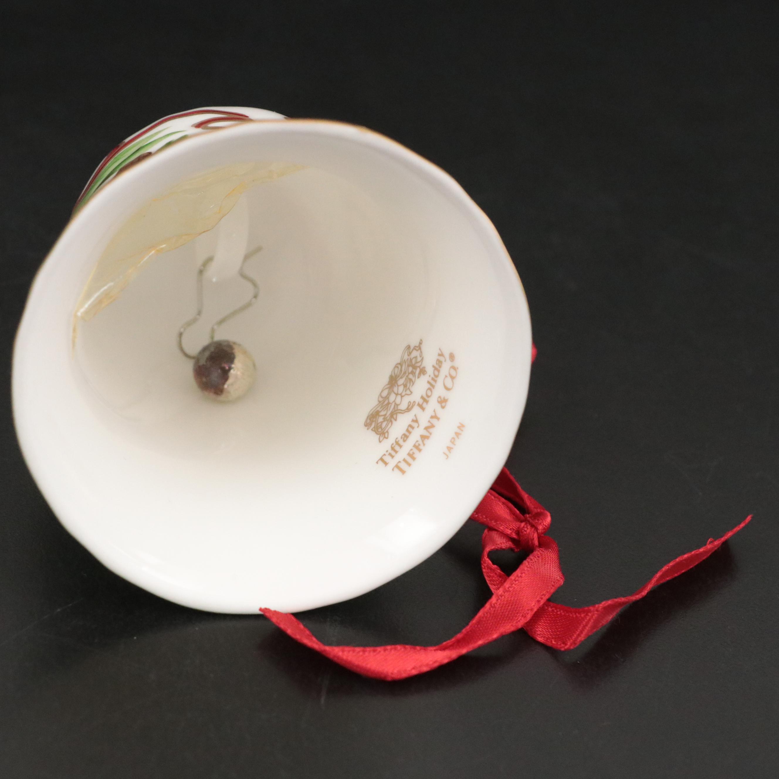 Tiffany & Co. "Tiffany Holiday" Porcelain Bell Ornament, Late 20th Century