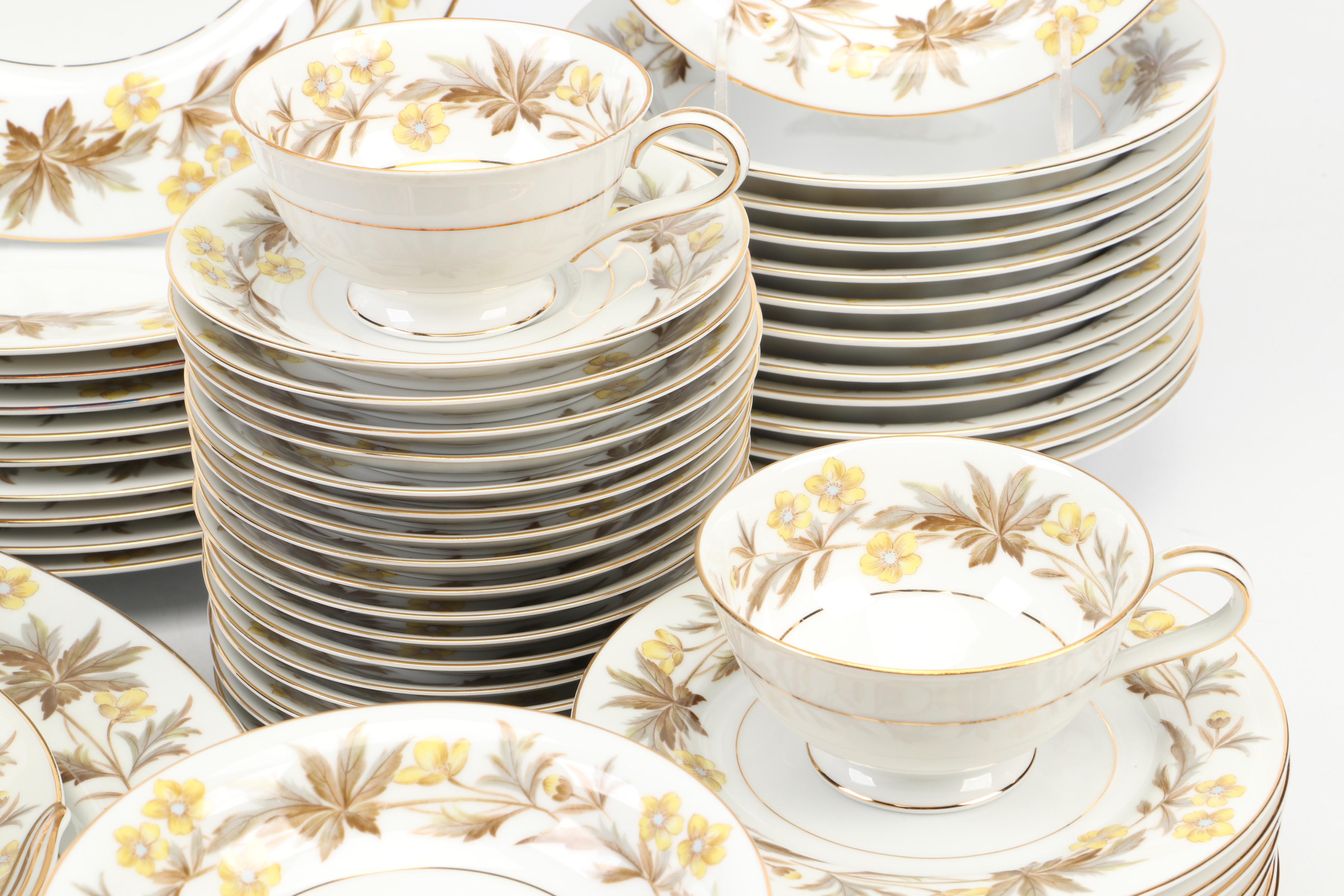 Noritake China "Lorraine" Dinnerware and Serving Pieces, 1953-1955