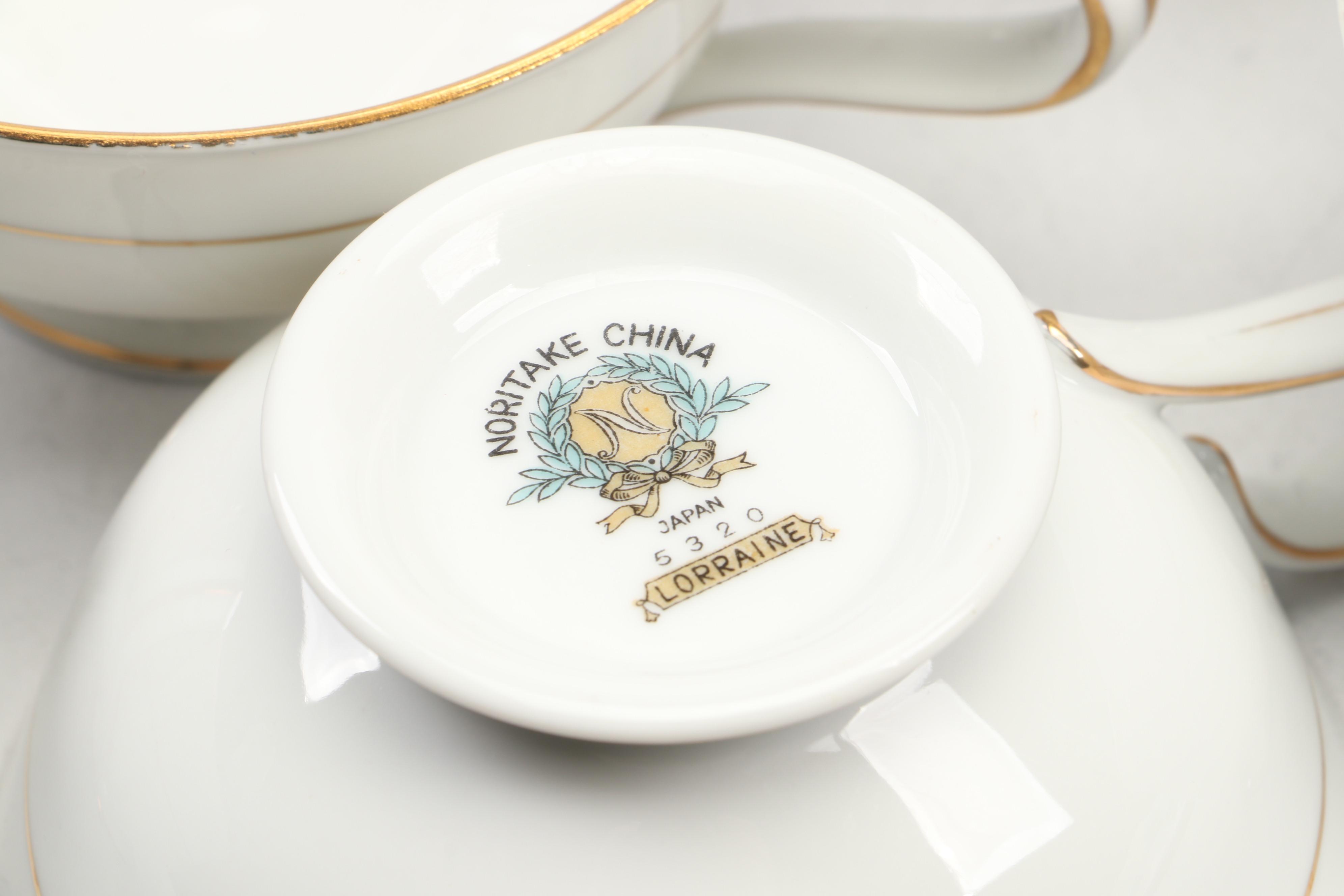 Noritake China "Lorraine" Dinnerware and Serving Pieces, 1953-1955