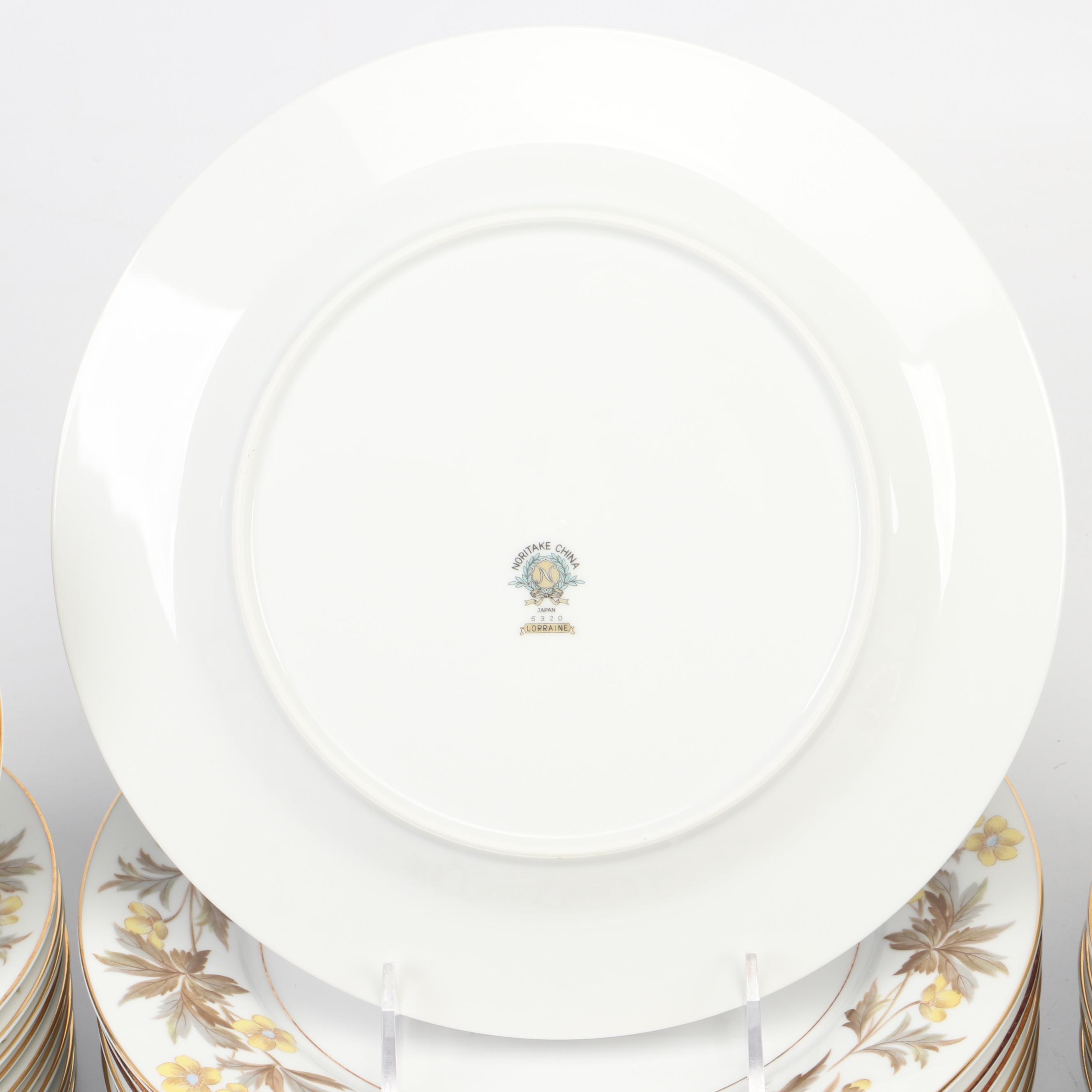 Noritake China "Lorraine" Dinnerware and Serving Pieces, 1953-1955