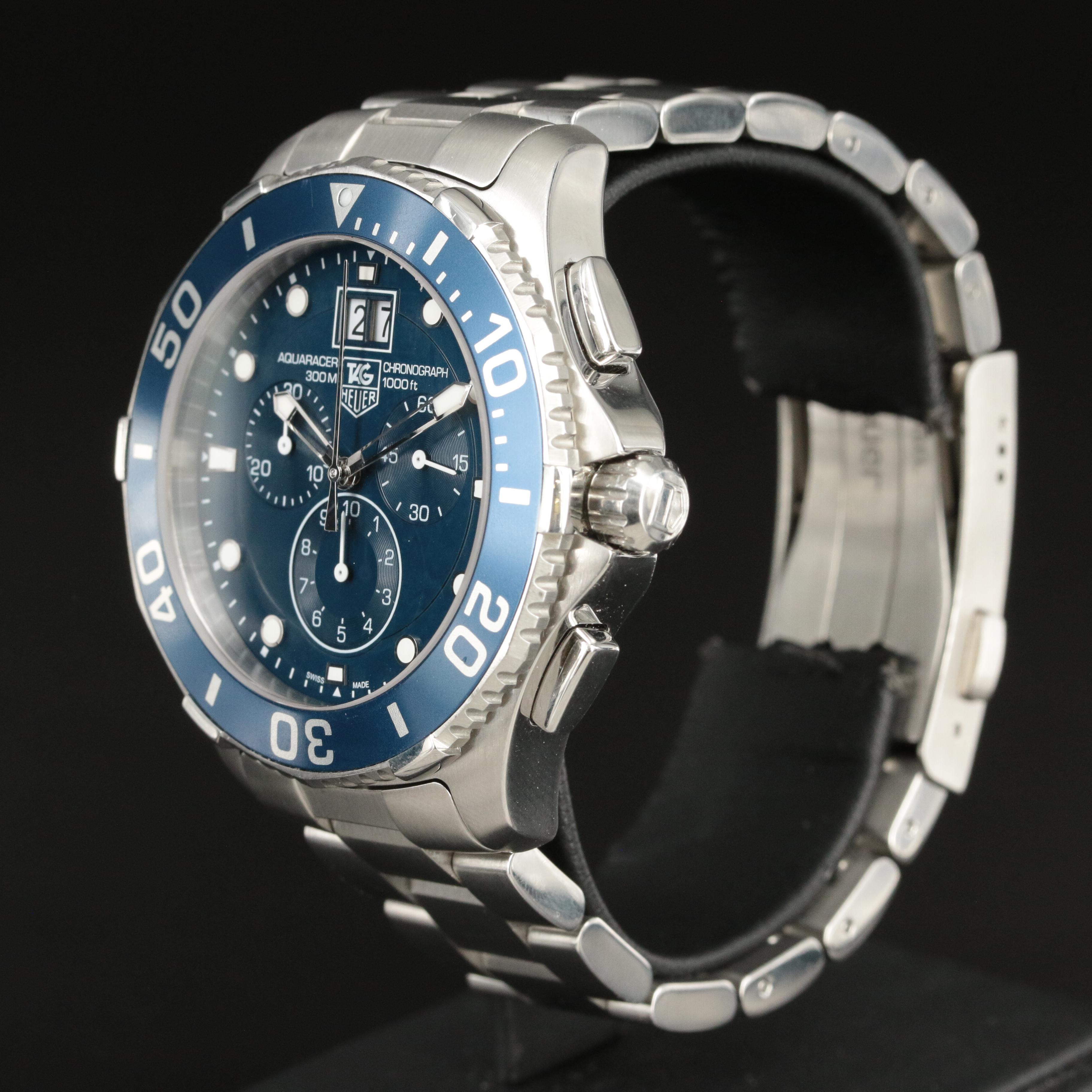 TAG Heuer Aquaracer Grande Date Blue 43mm Quartz Watch