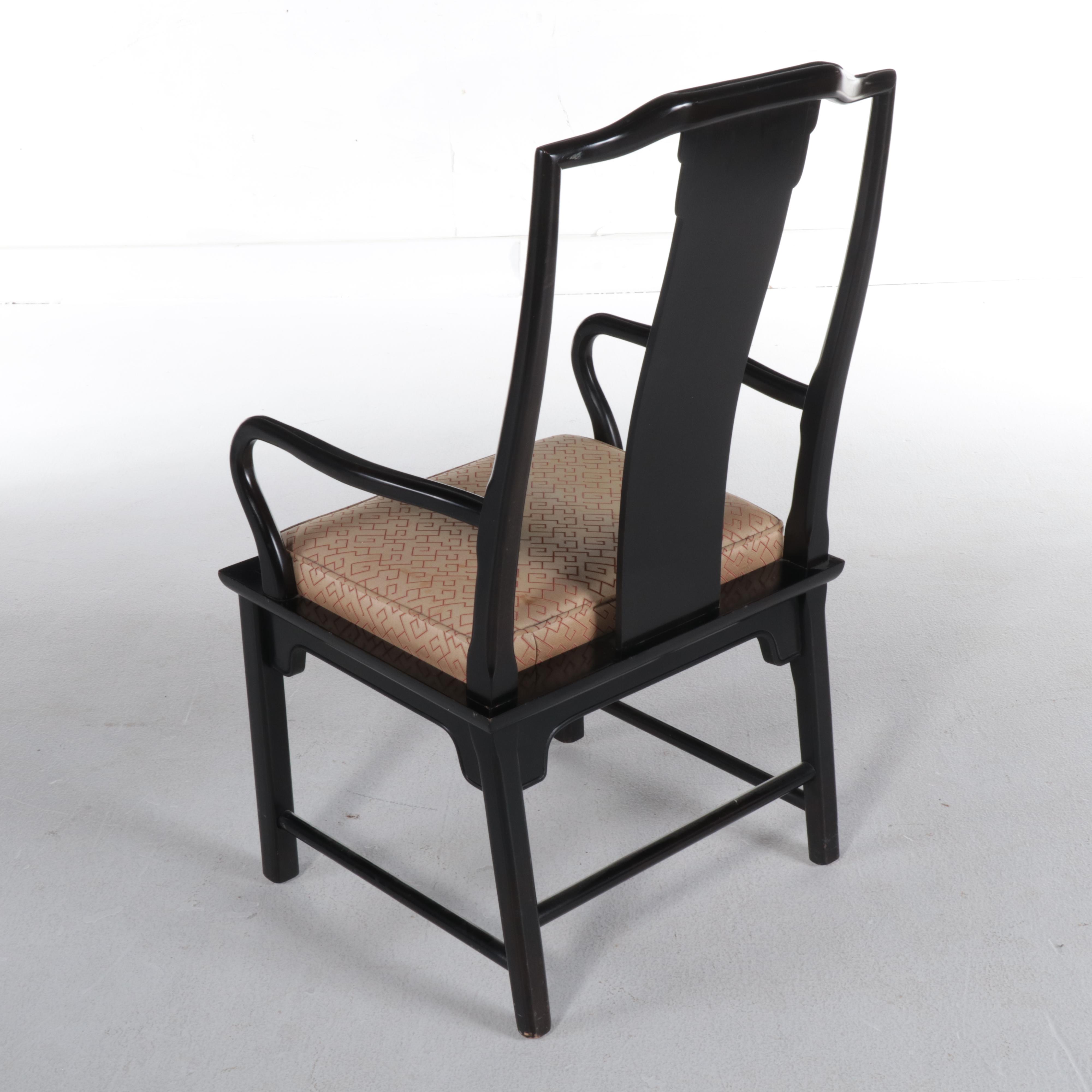 Century Furniture Chinese Style Dining Table and Eight Chairs, Late 20th C.