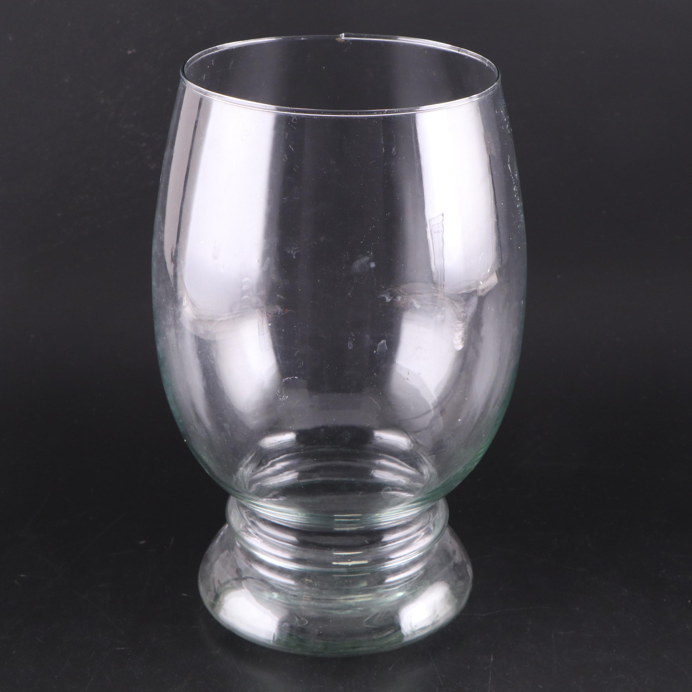 Footed Low Bowl with Other Glass Vases