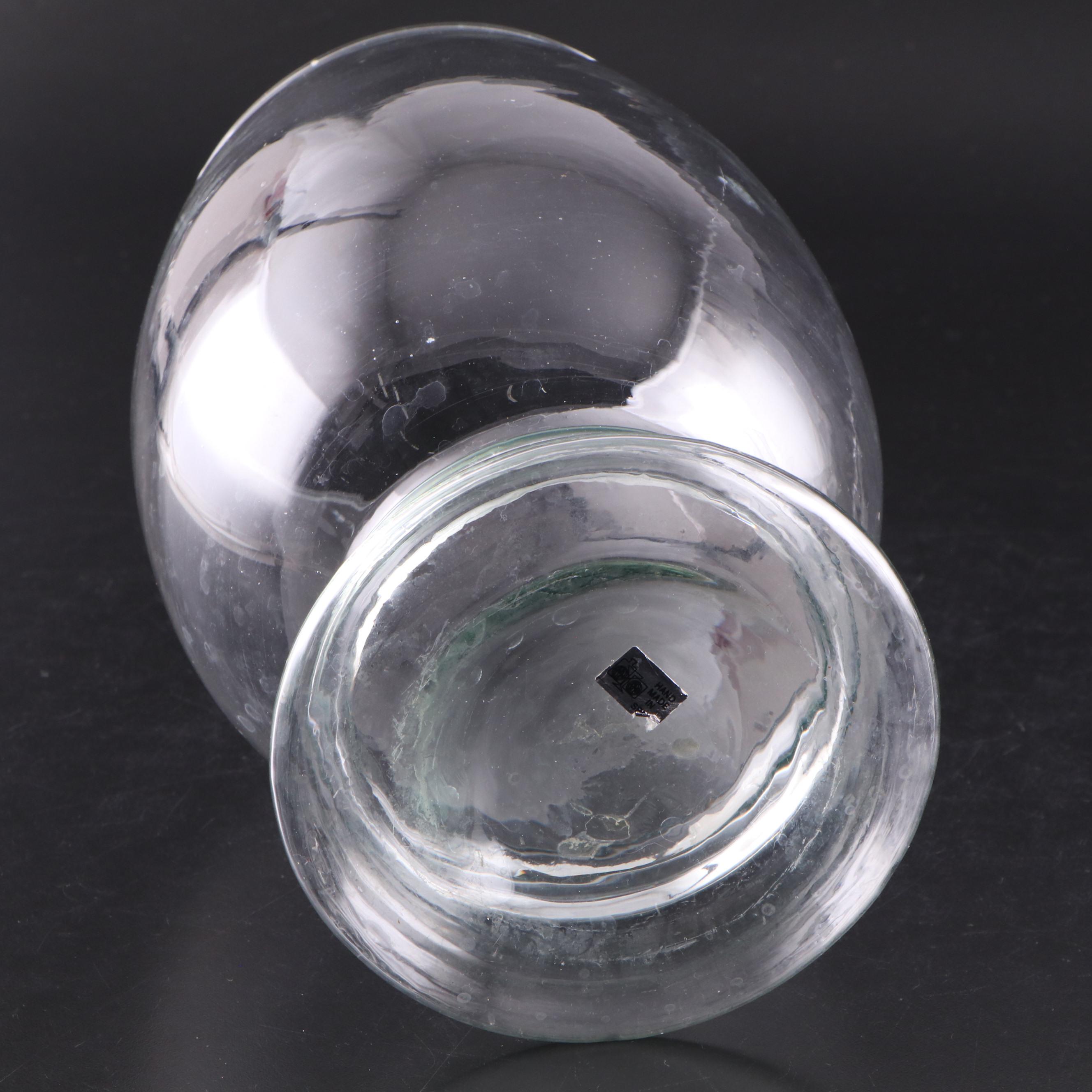 Footed Low Bowl with Other Glass Vases