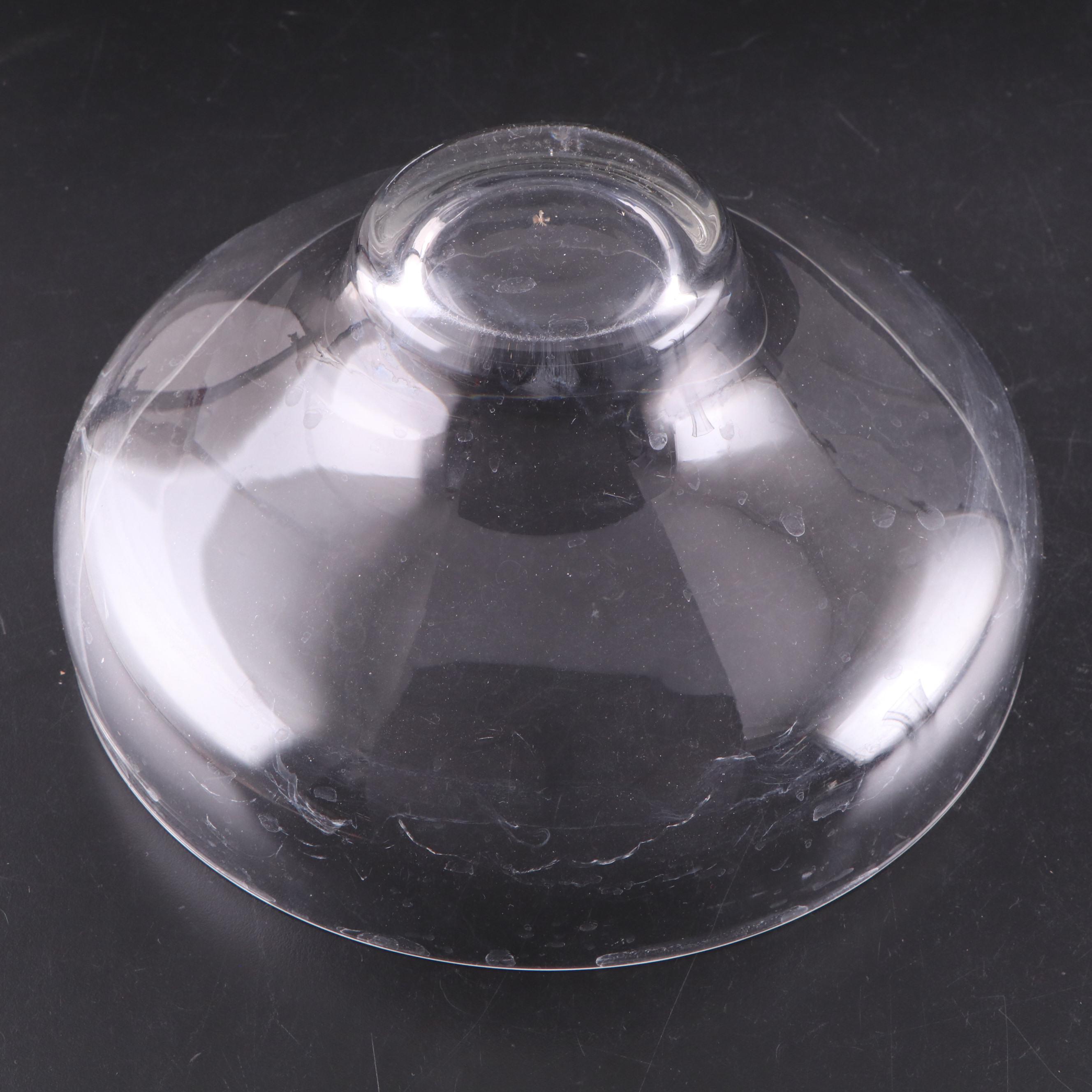 Footed Low Bowl with Other Glass Vases