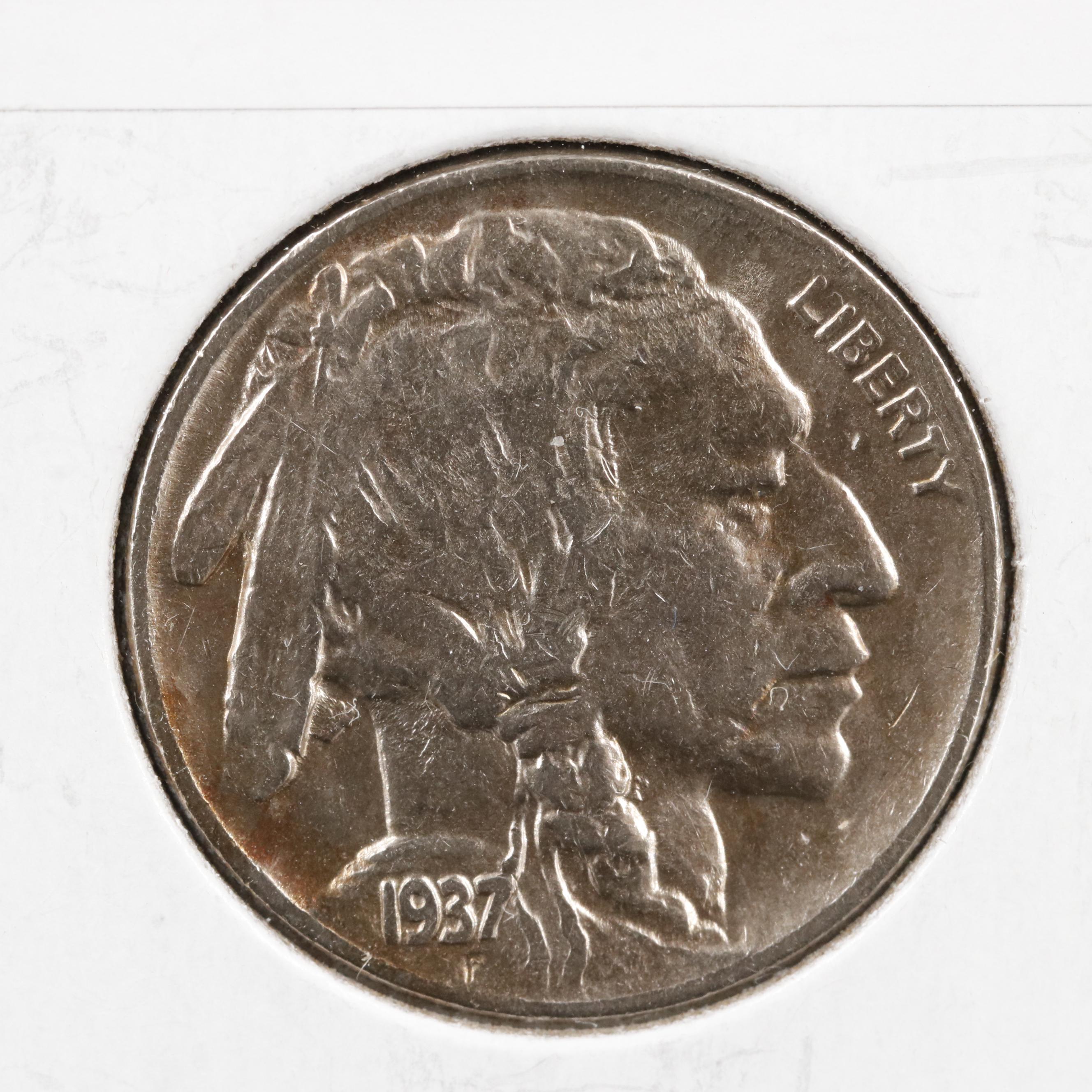 Key Date 1937-D Three Legged Buffalo Nickel